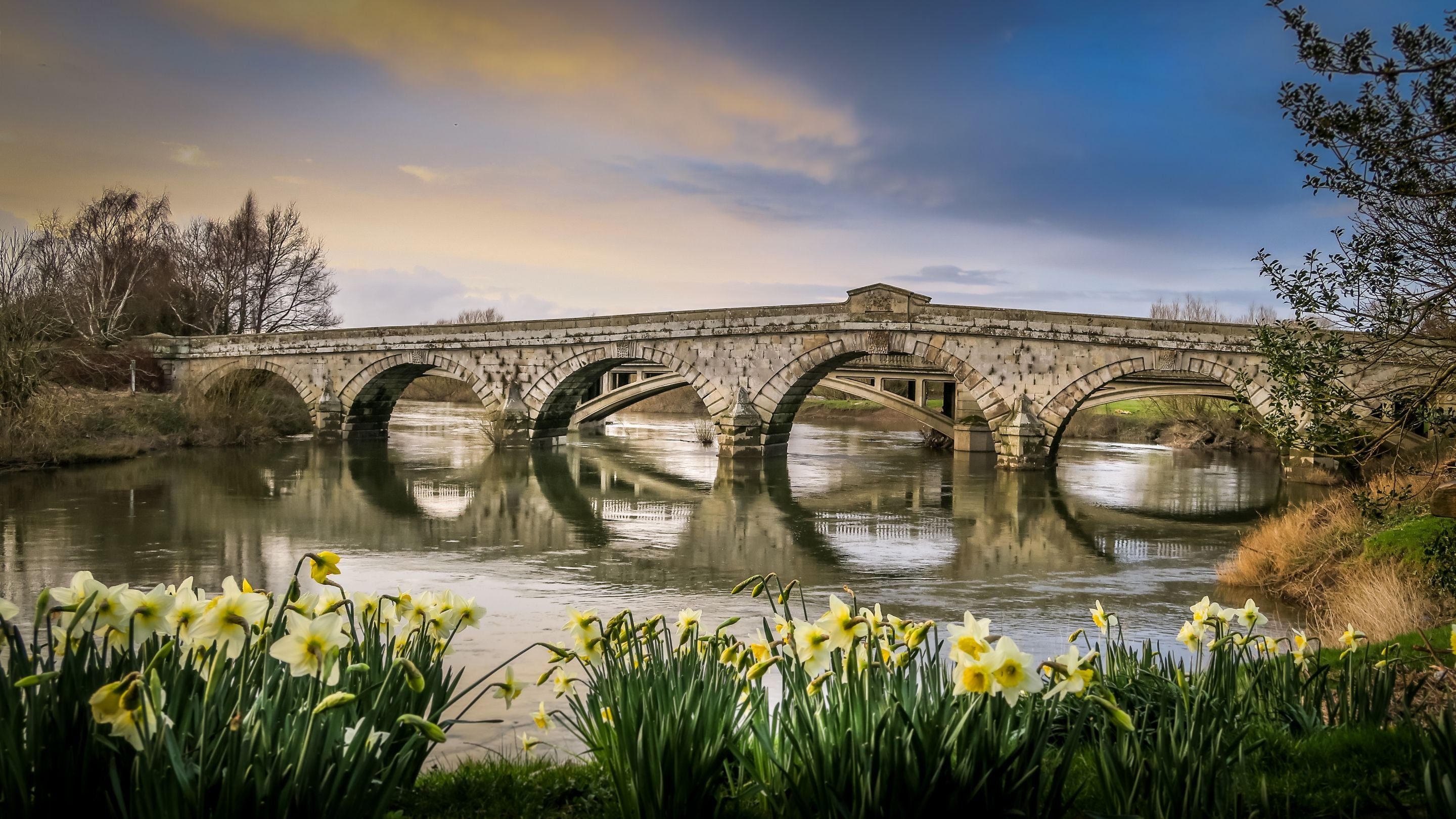 Atcham Bridge crossing the River Severn, near Attingham East Lodge, Shropshire