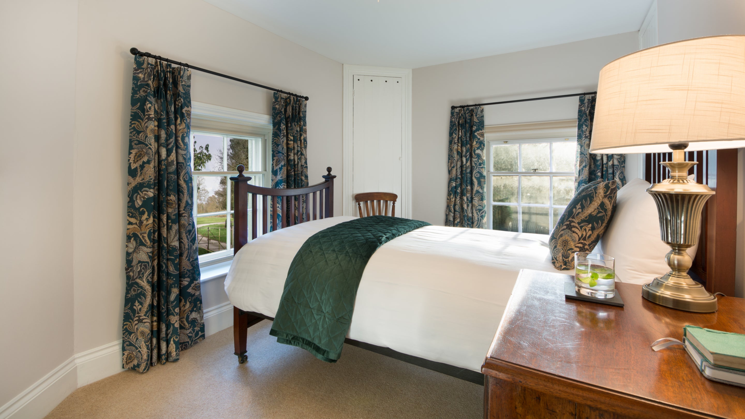 The single bedroom at Attingham West Lodge, Shropshire