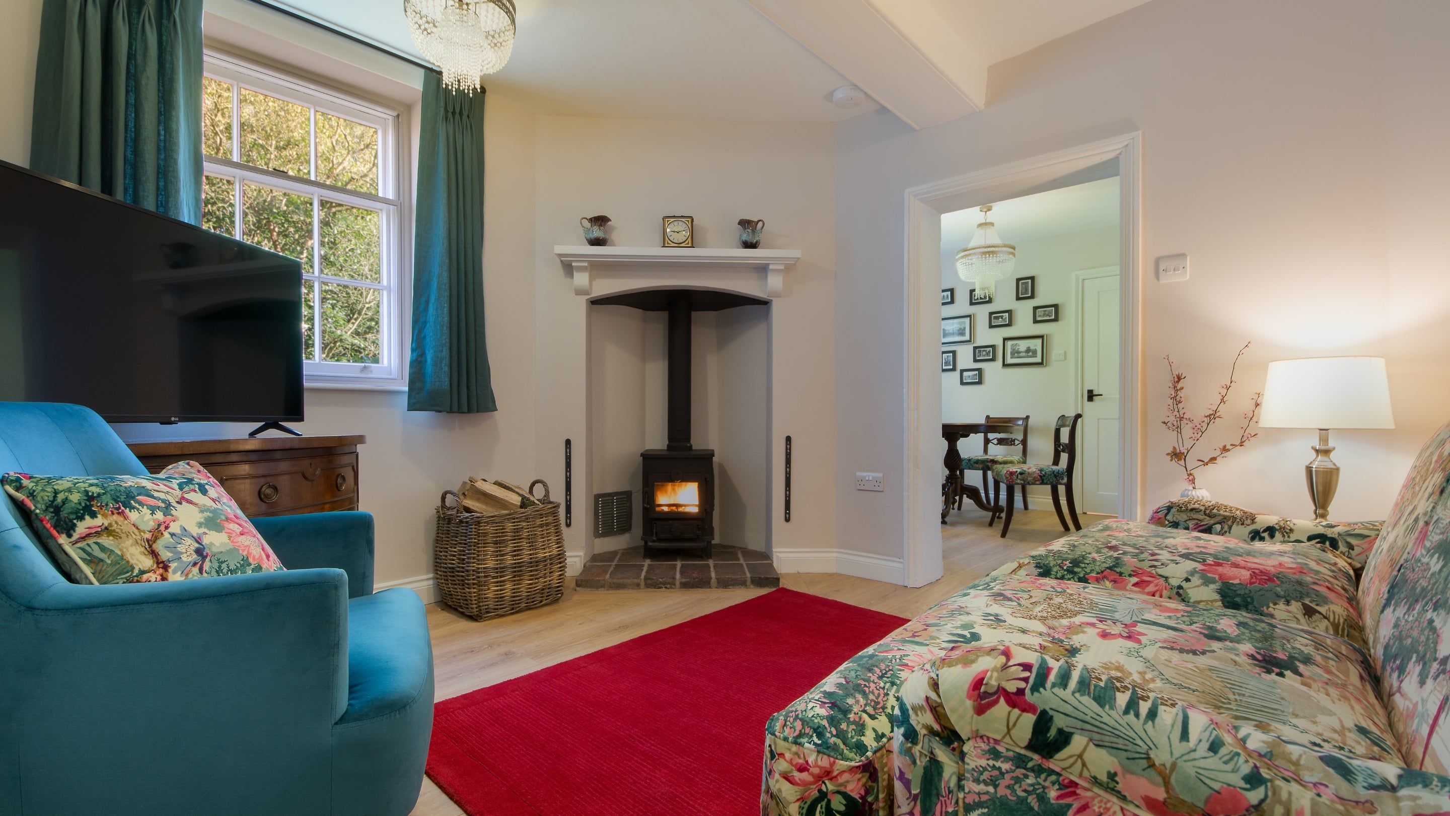 The sitting room at Attingham West Lodge, Shropshire