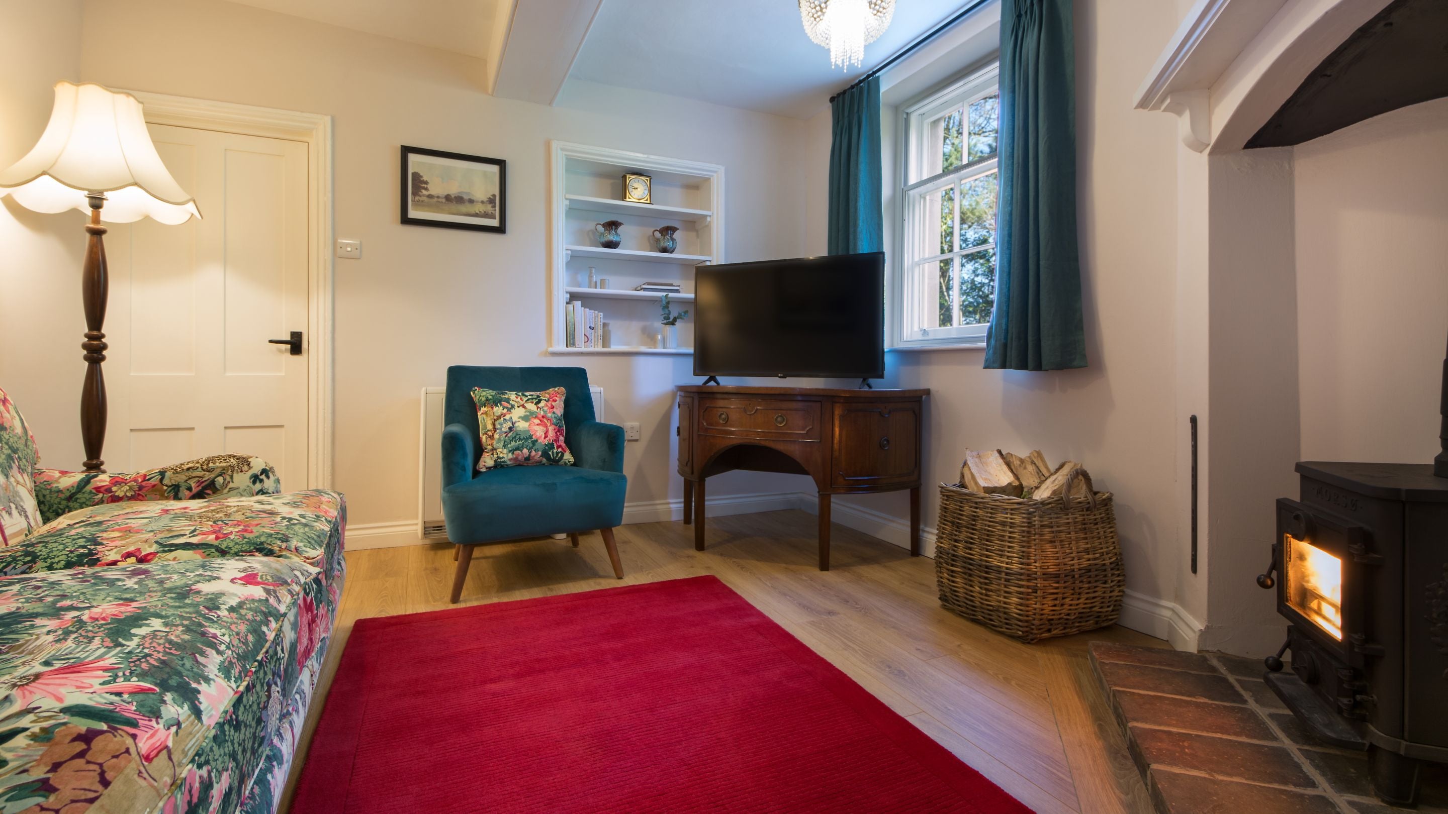 The sitting room at Attingham West Lodge, Shropshire