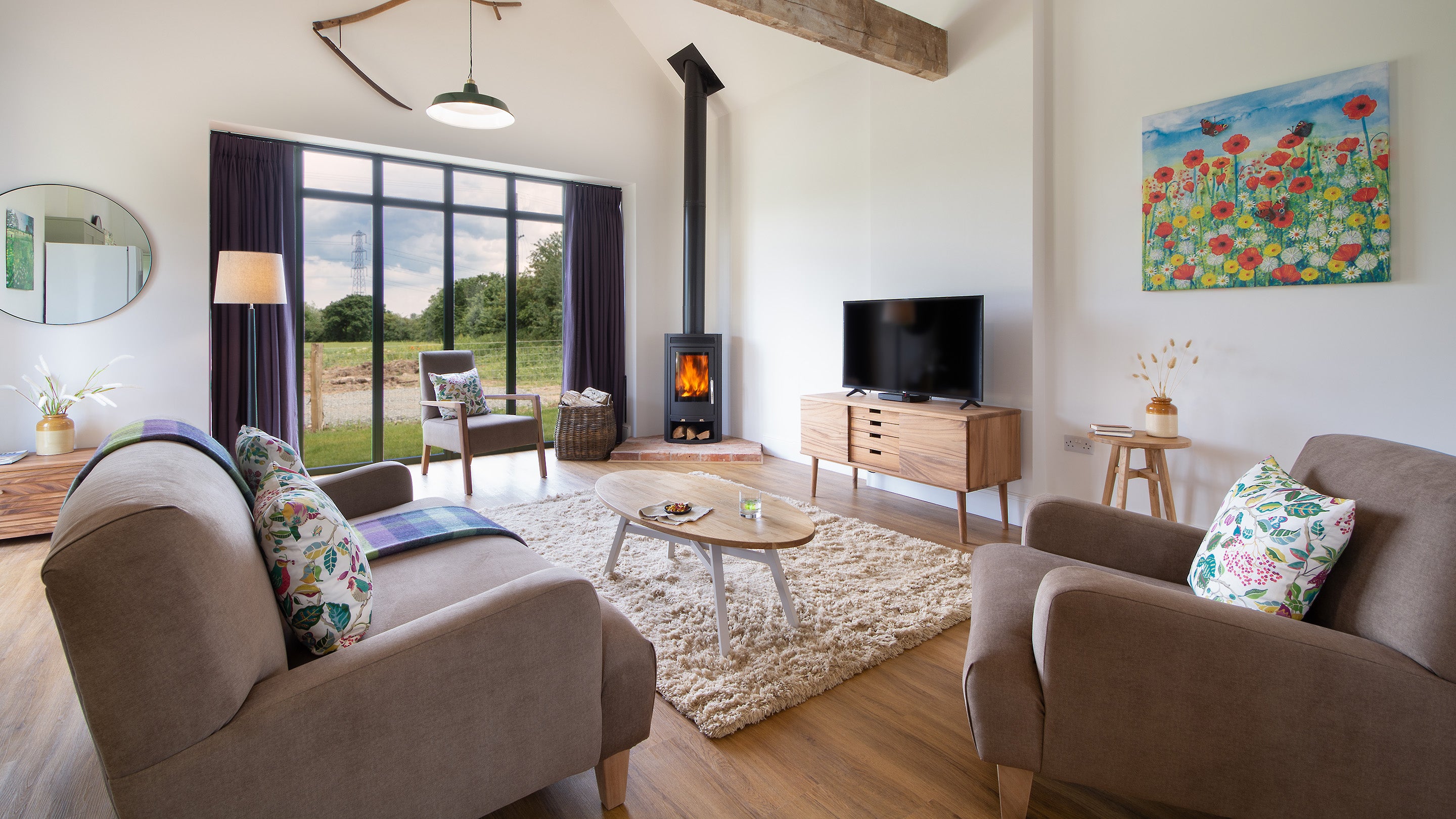 The sitting room at Forge Barn, Shropshire