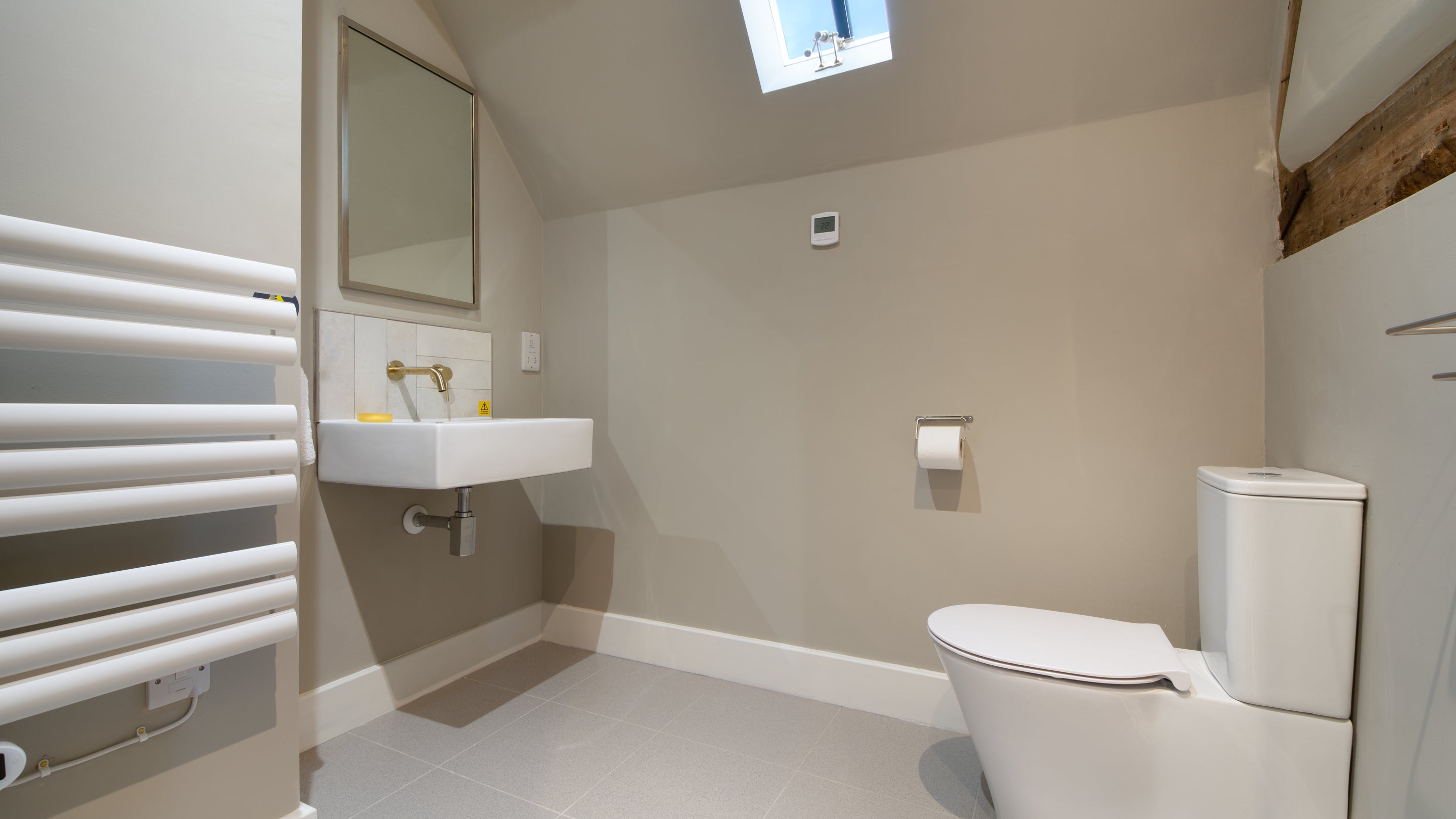 One of the two shower rooms at Mose Barn, Shropshire