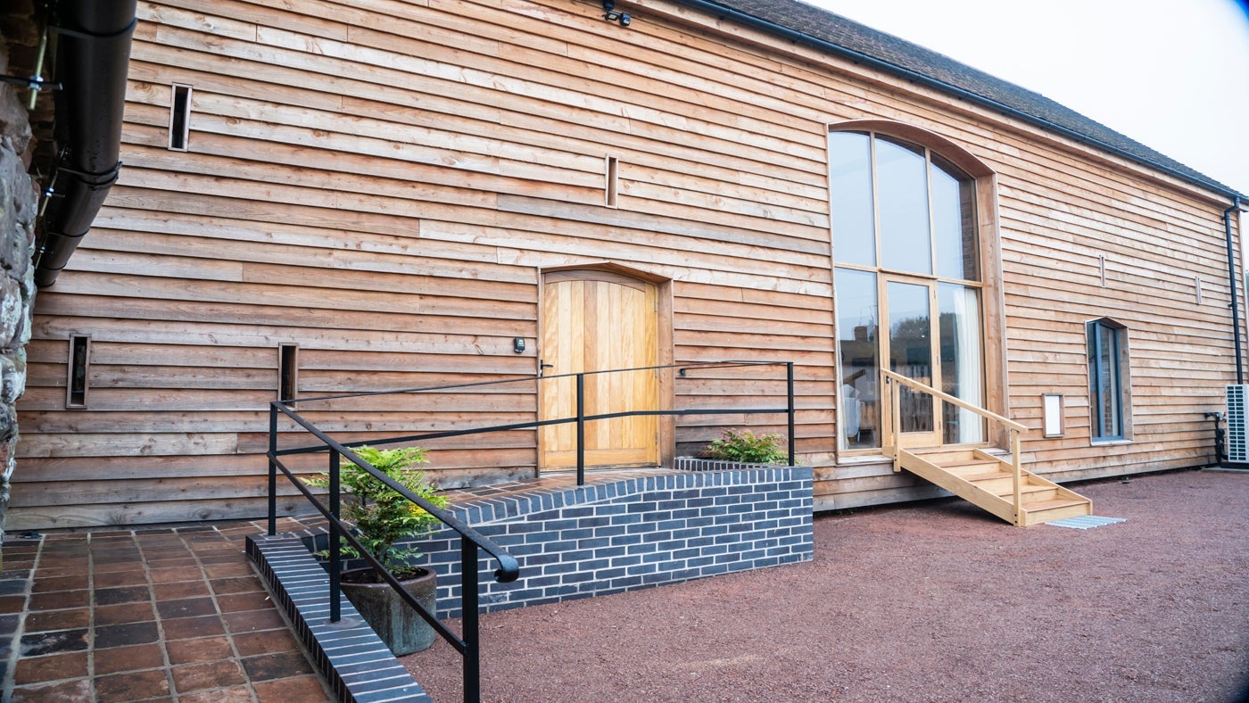 The entrance at Sandybury Barn, Shropshire