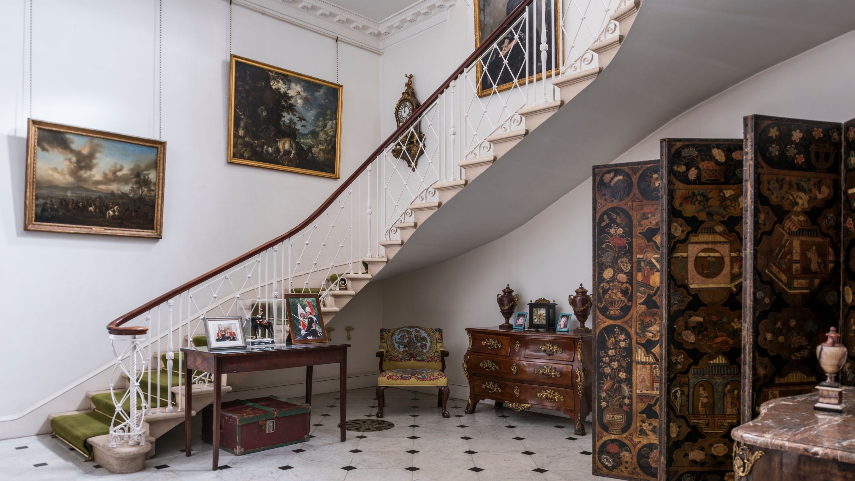 The Staircase Hall at Dudmaston House, Shropshire