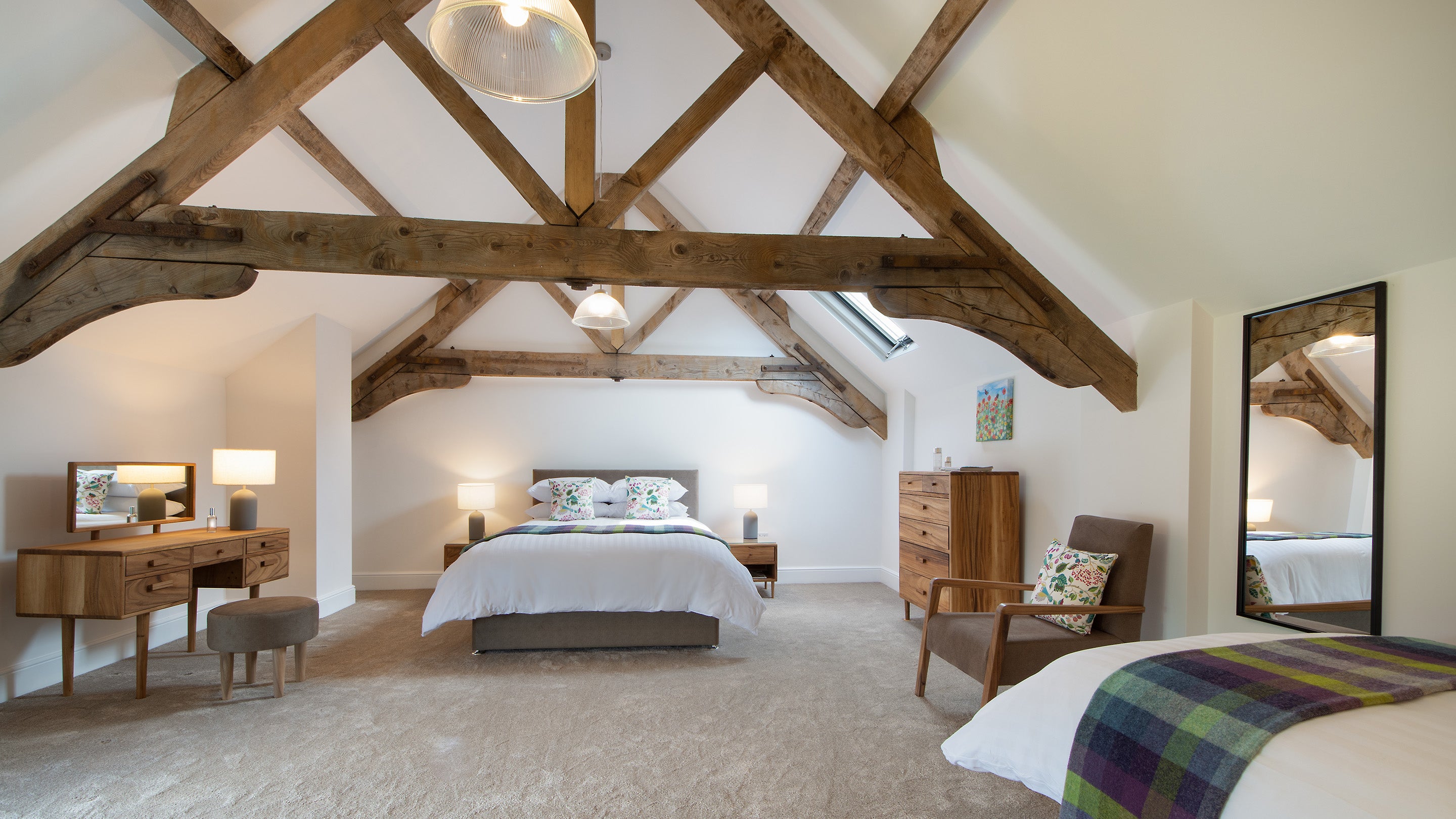 The family bedroom at Severn Barn, Shropshire