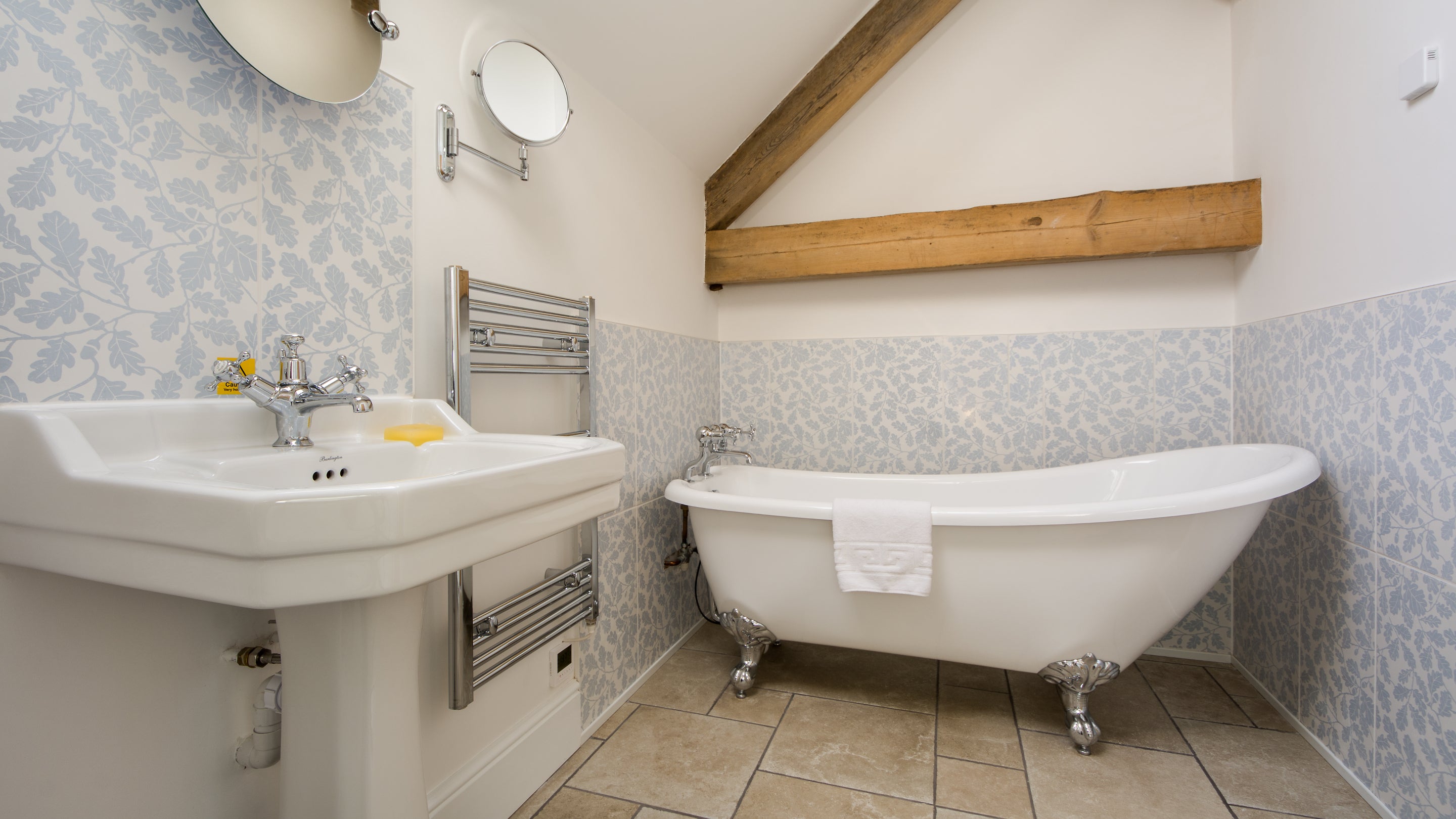 The bathroom at Smethcote Barn, Shropshire