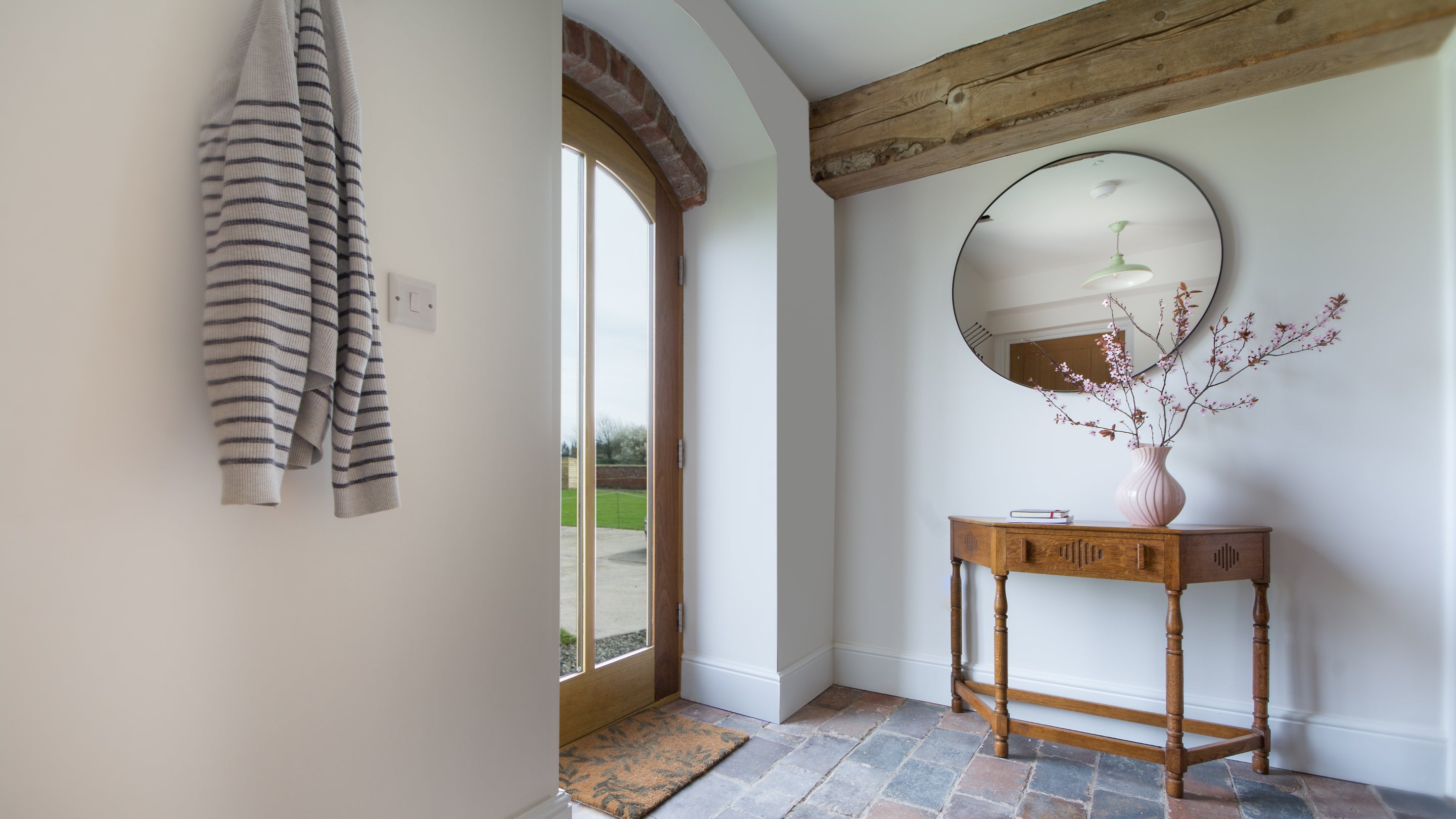 The entrance hall at Smethcote Barn, Shropshire