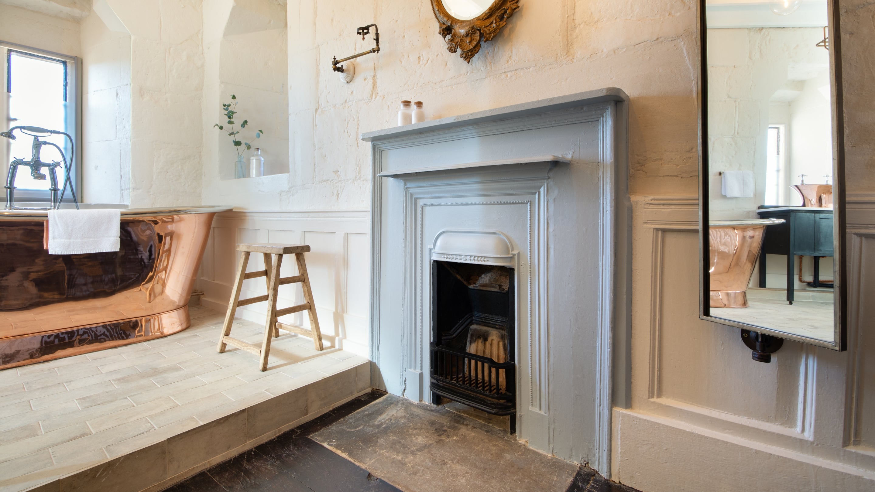 The bathroom at Town Wall Towers, Shropshire