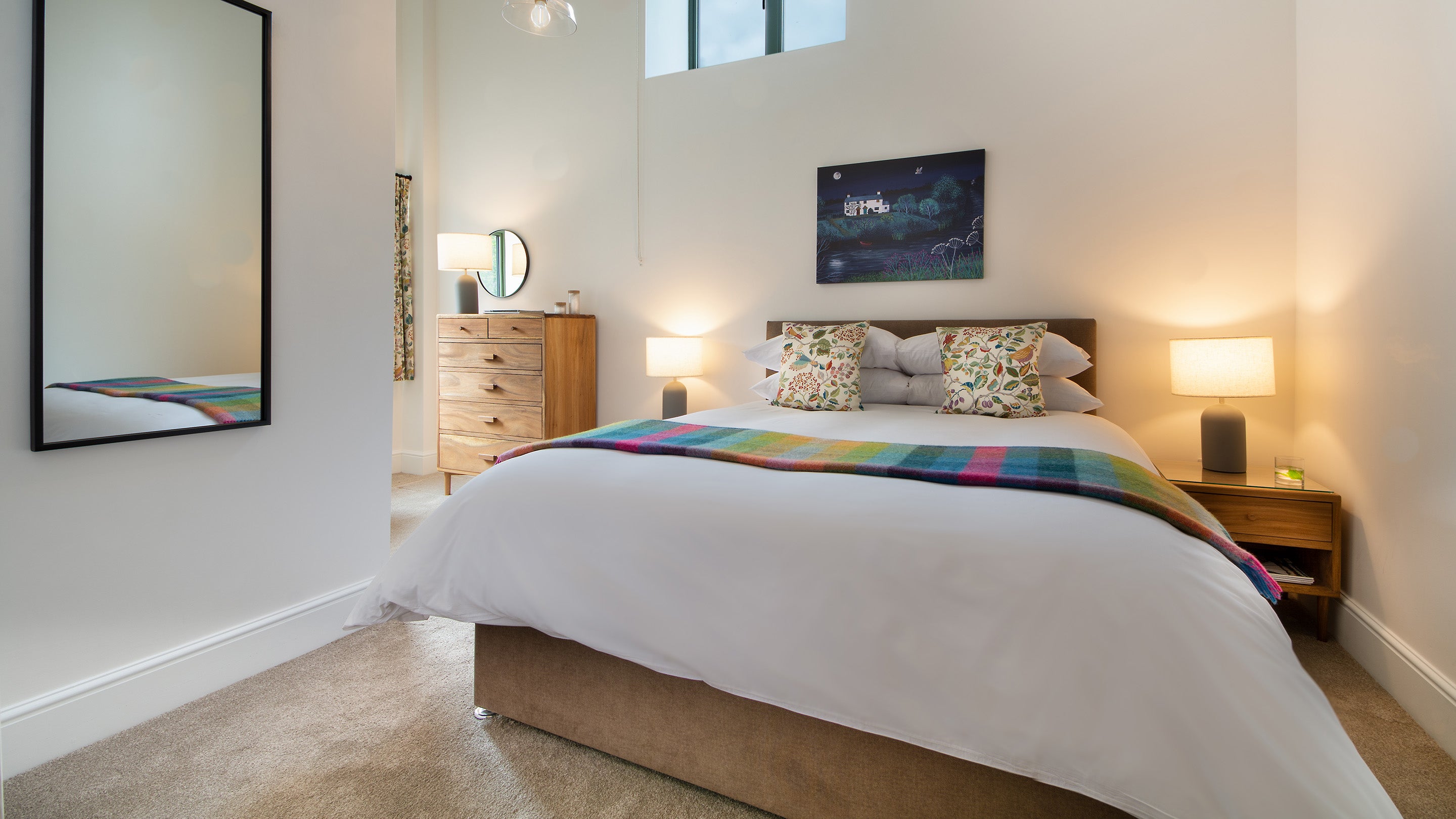 The first king bedroom at Wharf Barn, Shropshire