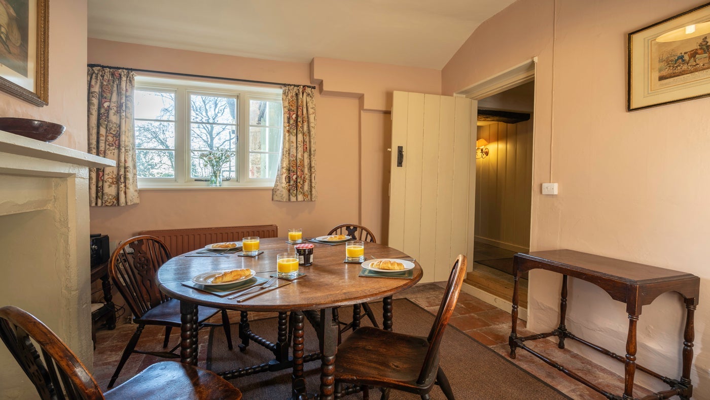 The dining area at 2 High Street, Lacock, Wiltshire