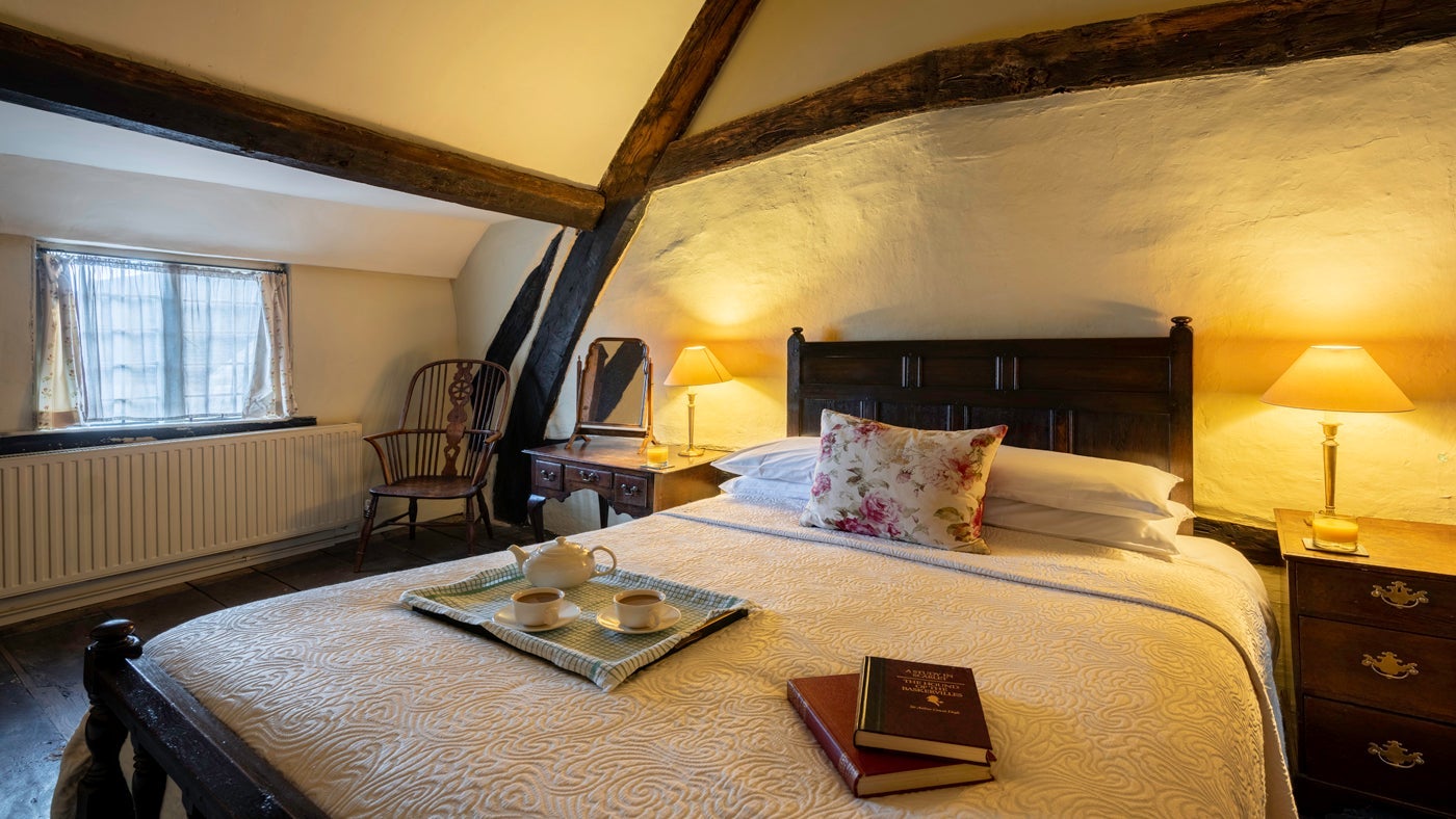 The large double bedroom at 2 High Street, Lacock, Wiltshire
