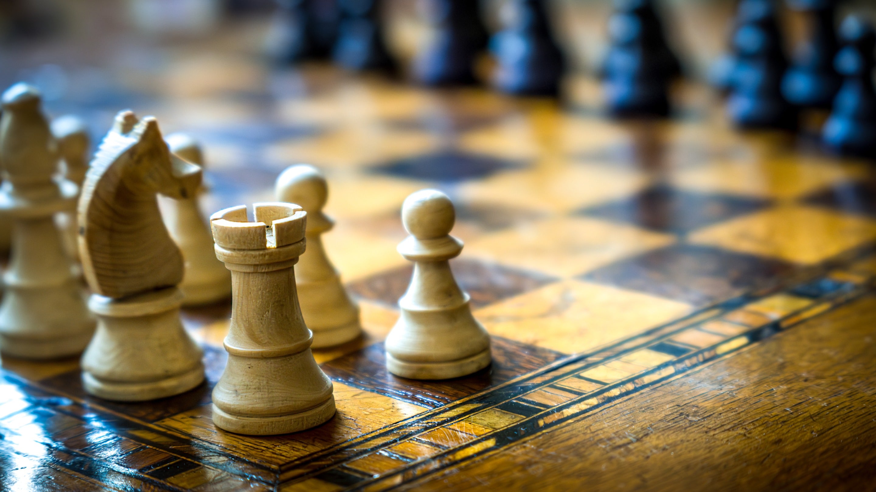 Chess set in the sitting room at 20 Church Street, Wiltshire