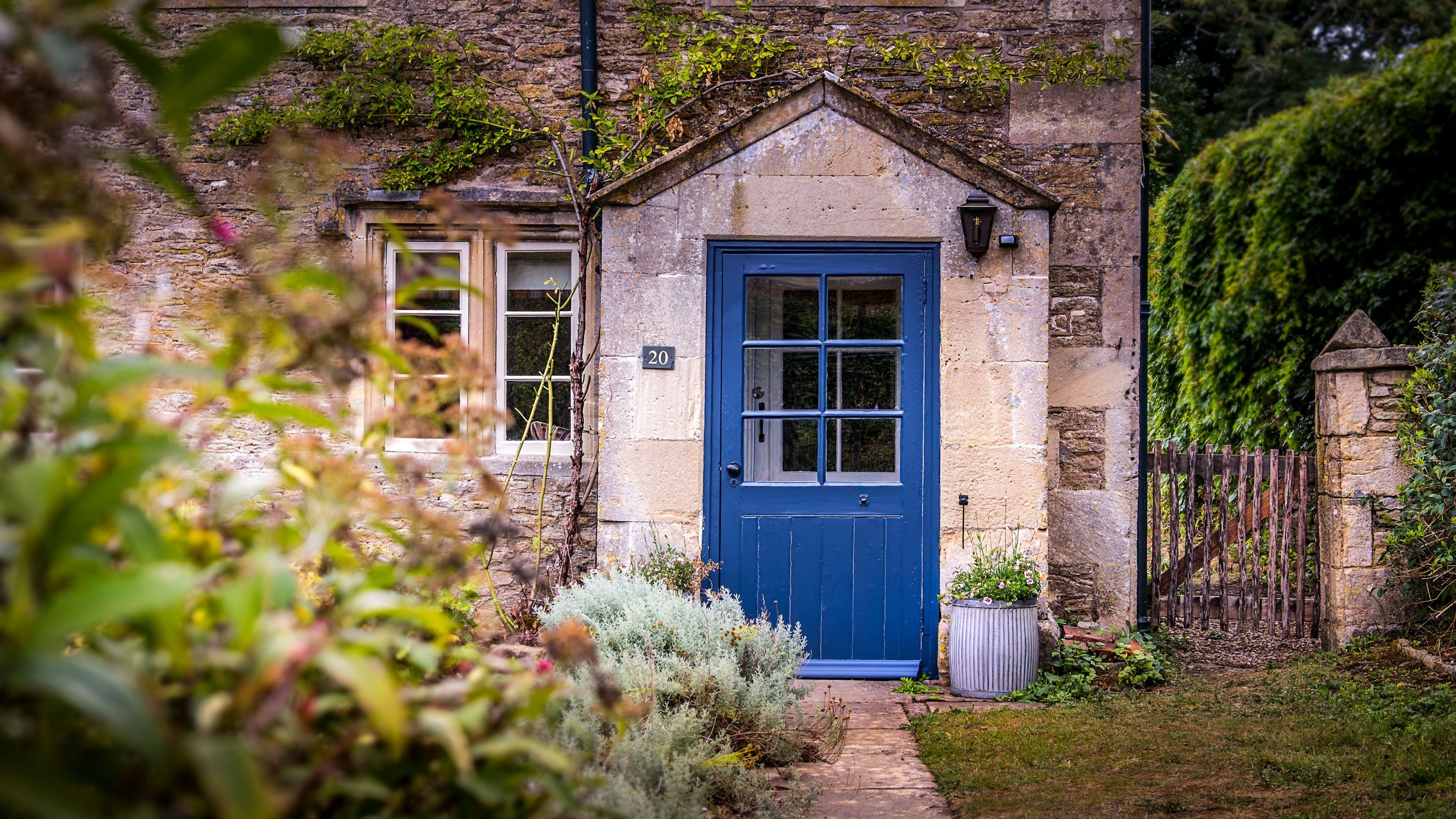 The path through the front garden to the porch at 20 Church Street, Wiltshire