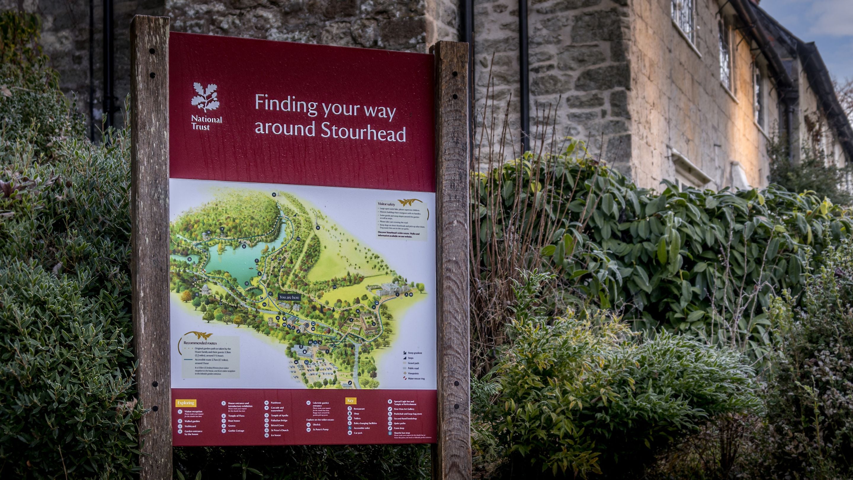 A map of Stourhead's estate, WIltshire