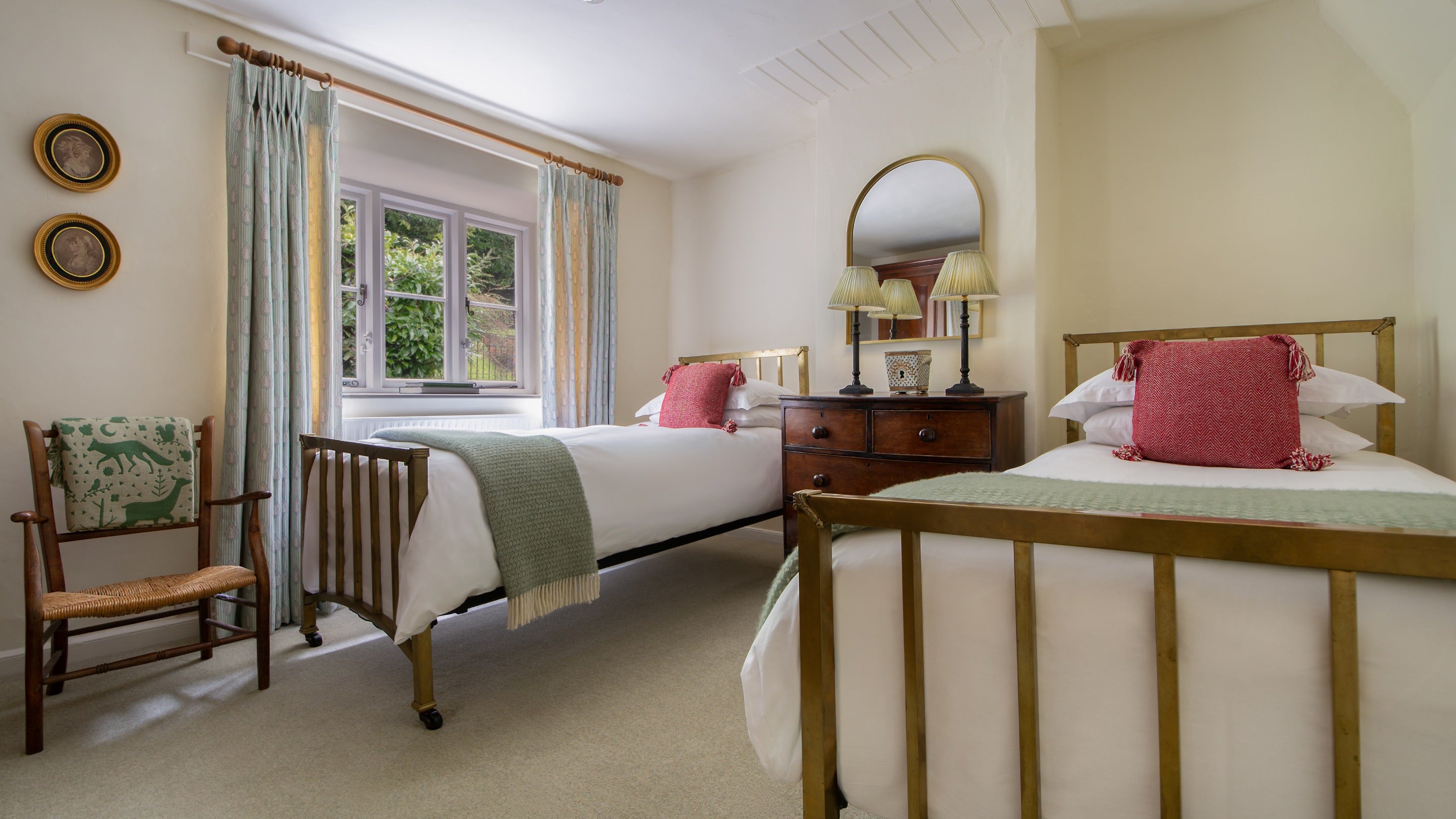 The twin bedroom at 89 Church Lawn, Wiltshire