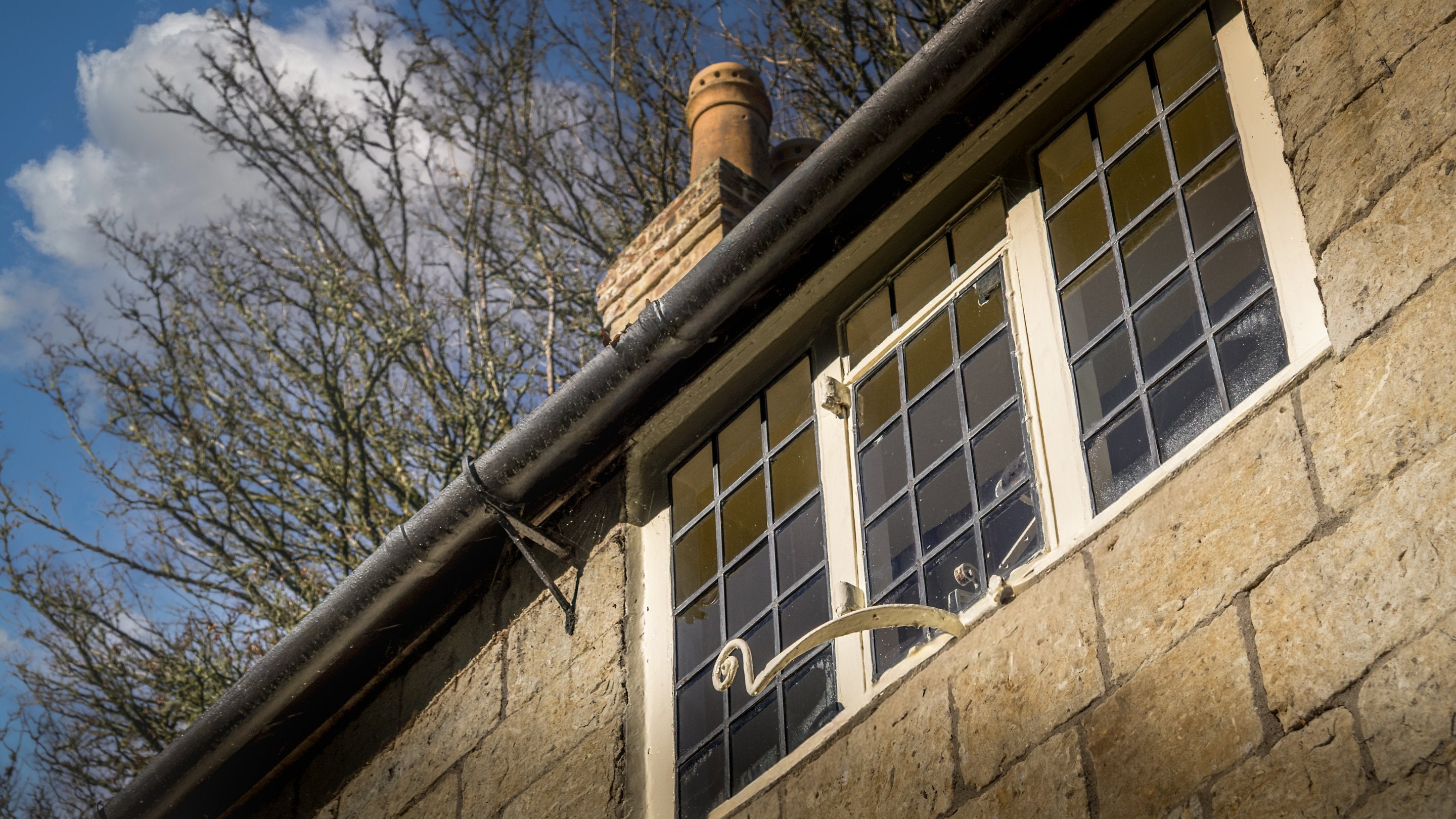 Looking up at one of the front windows of 89 Church Lawn, Wiltshire