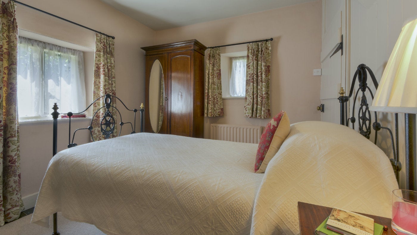 Single bedroom of Chaplain's Lodge, Wraxall, Somerset