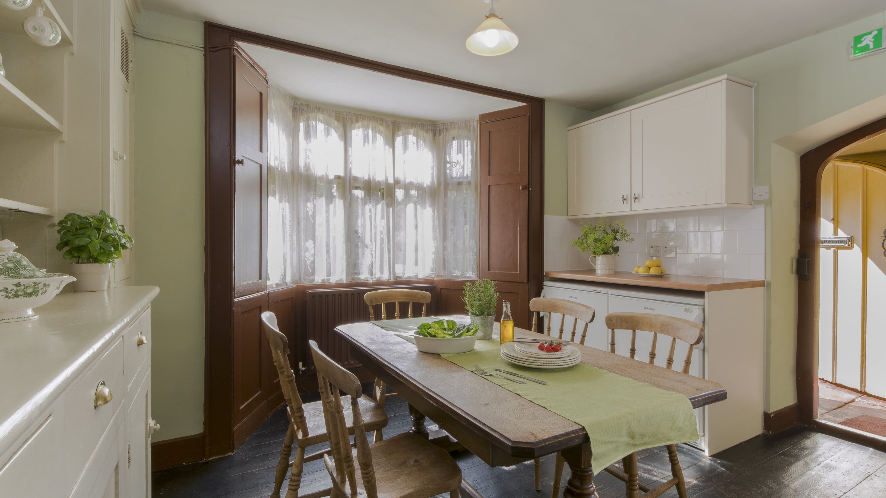 The dining room at Chaplains Lodge, Somerset