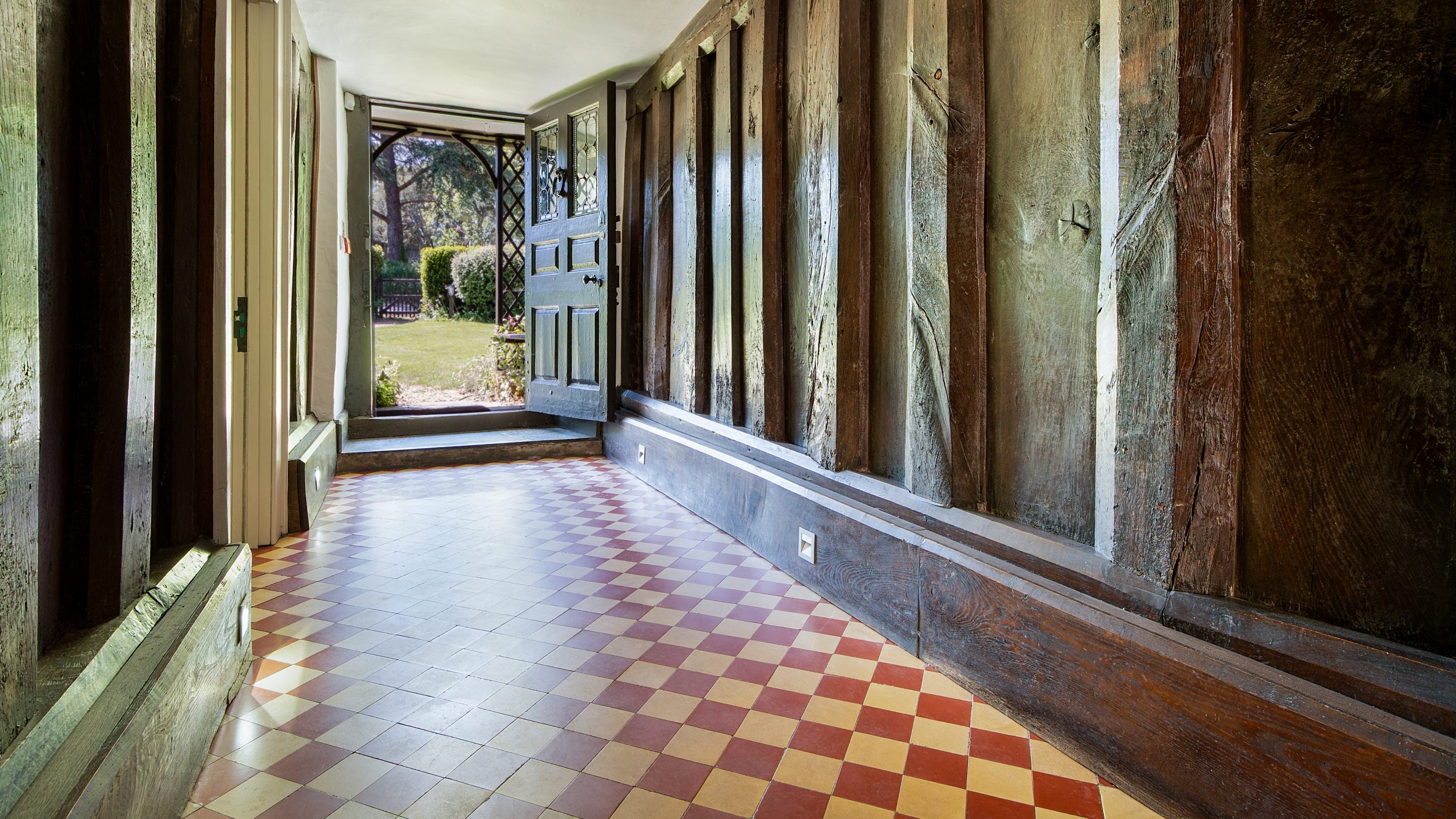 The entrance hallway at Cross Lane House, Somerset