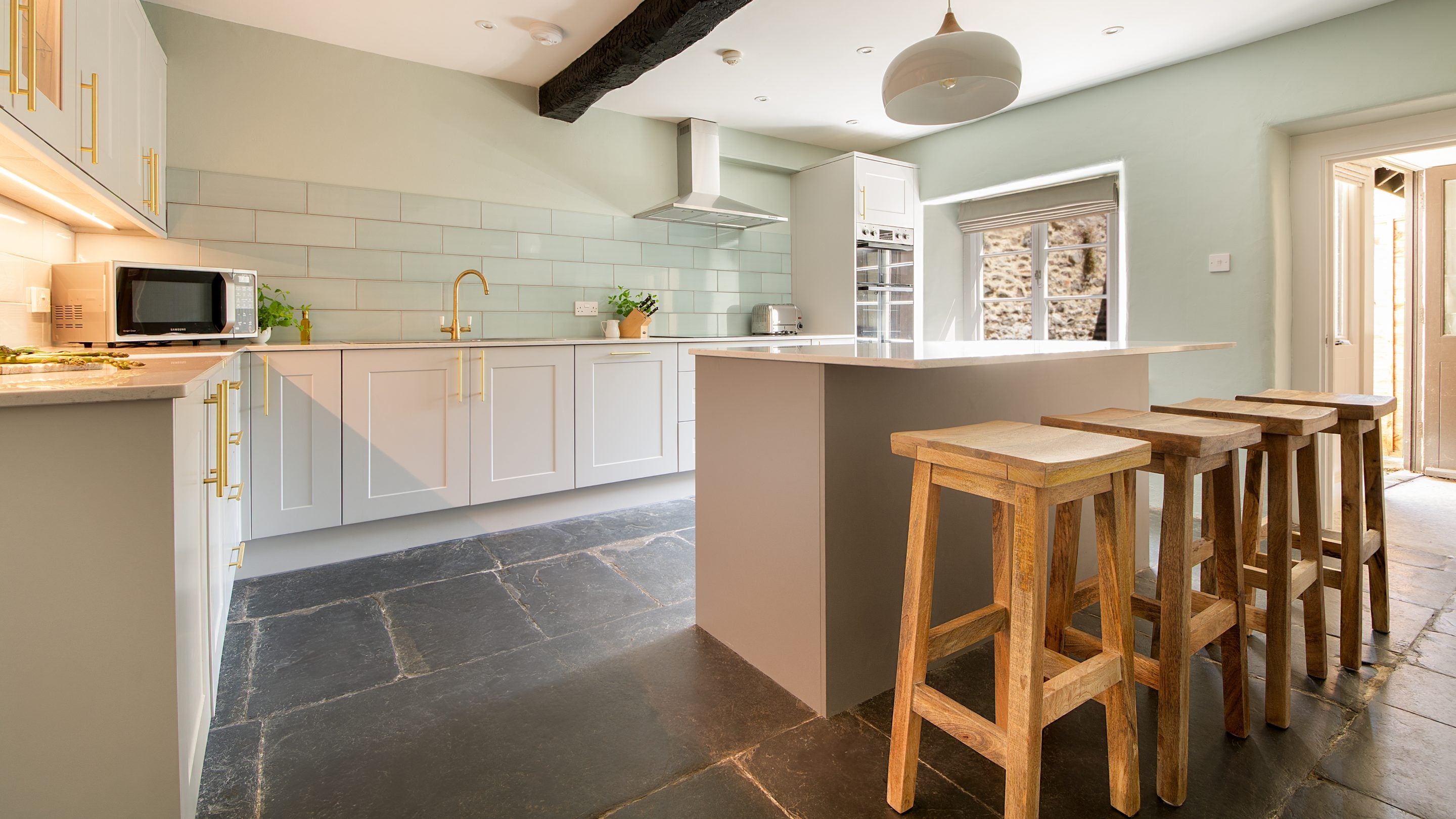 The kitchen at Cross Lane House, Somerset