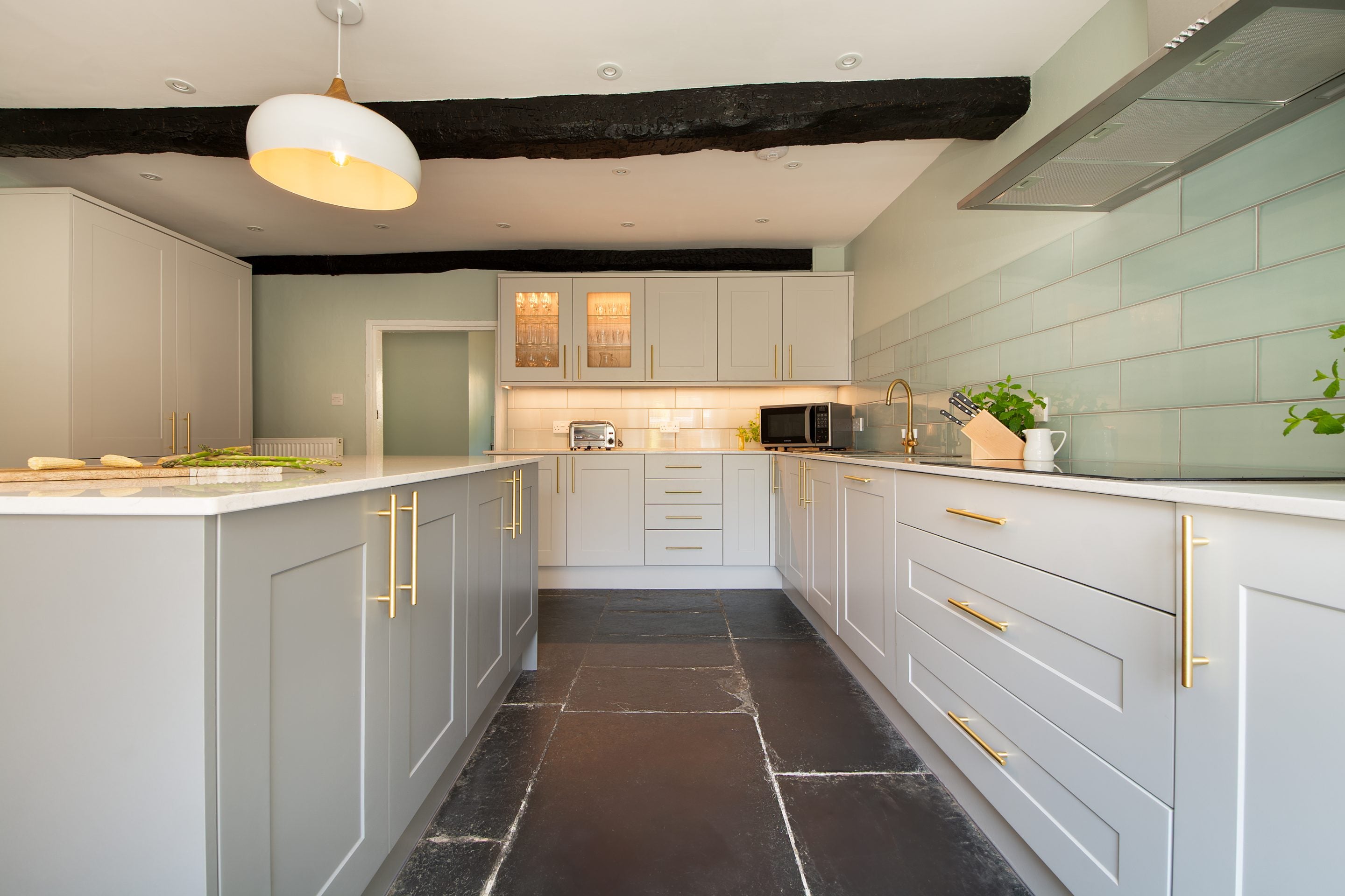 The kitchen at Cross Lane House, Somerset