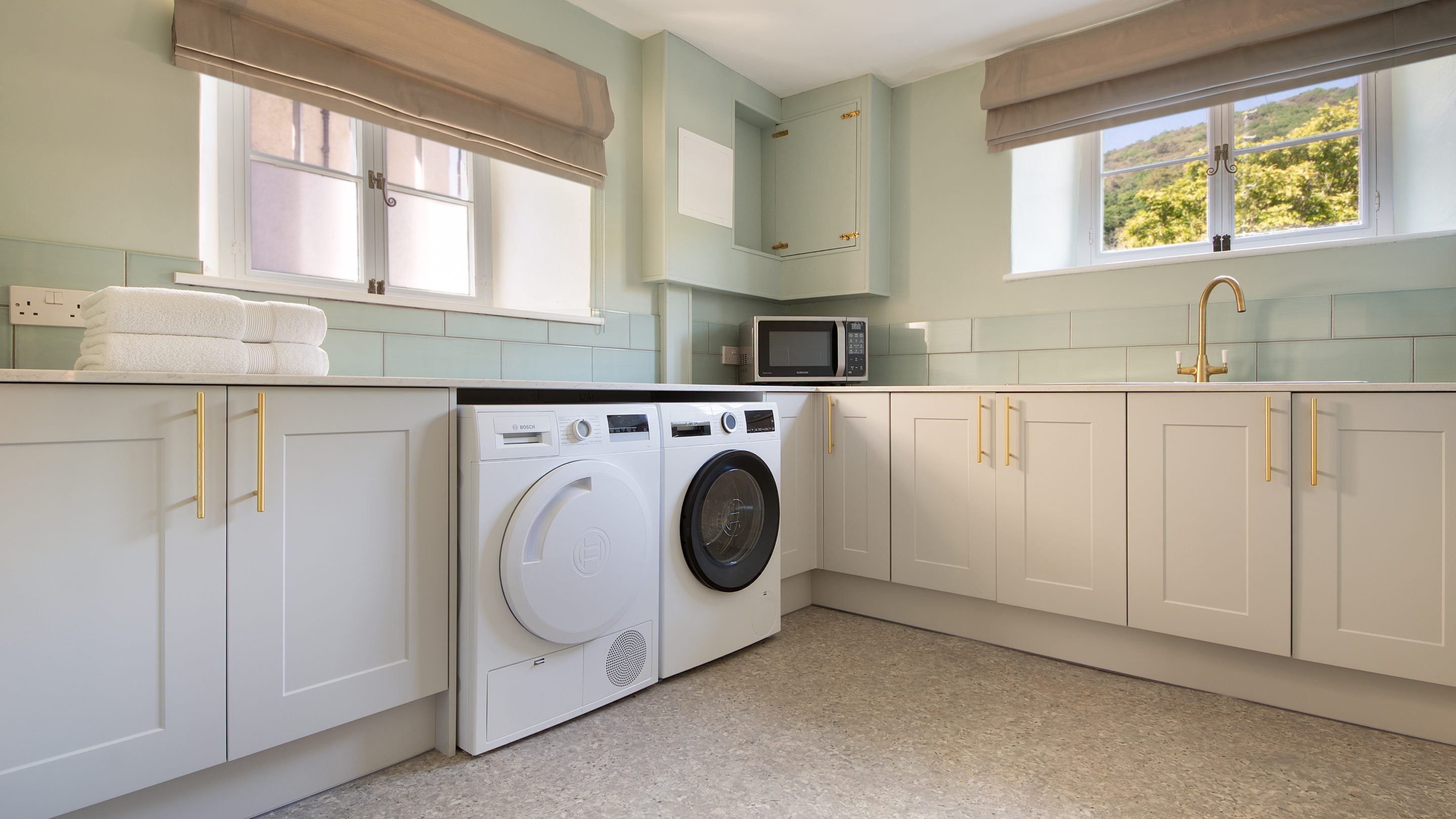 The utility room at Cross Lane House, Somerset