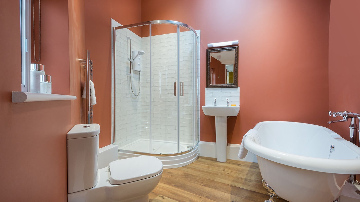 The bathroom at Keeper's House, Dunster 