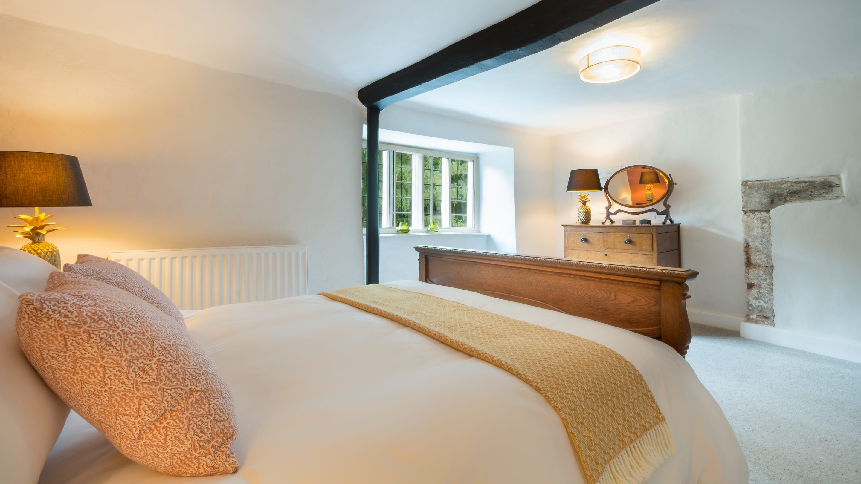 The double bedroom at Dunster Keeper's House, Somerset