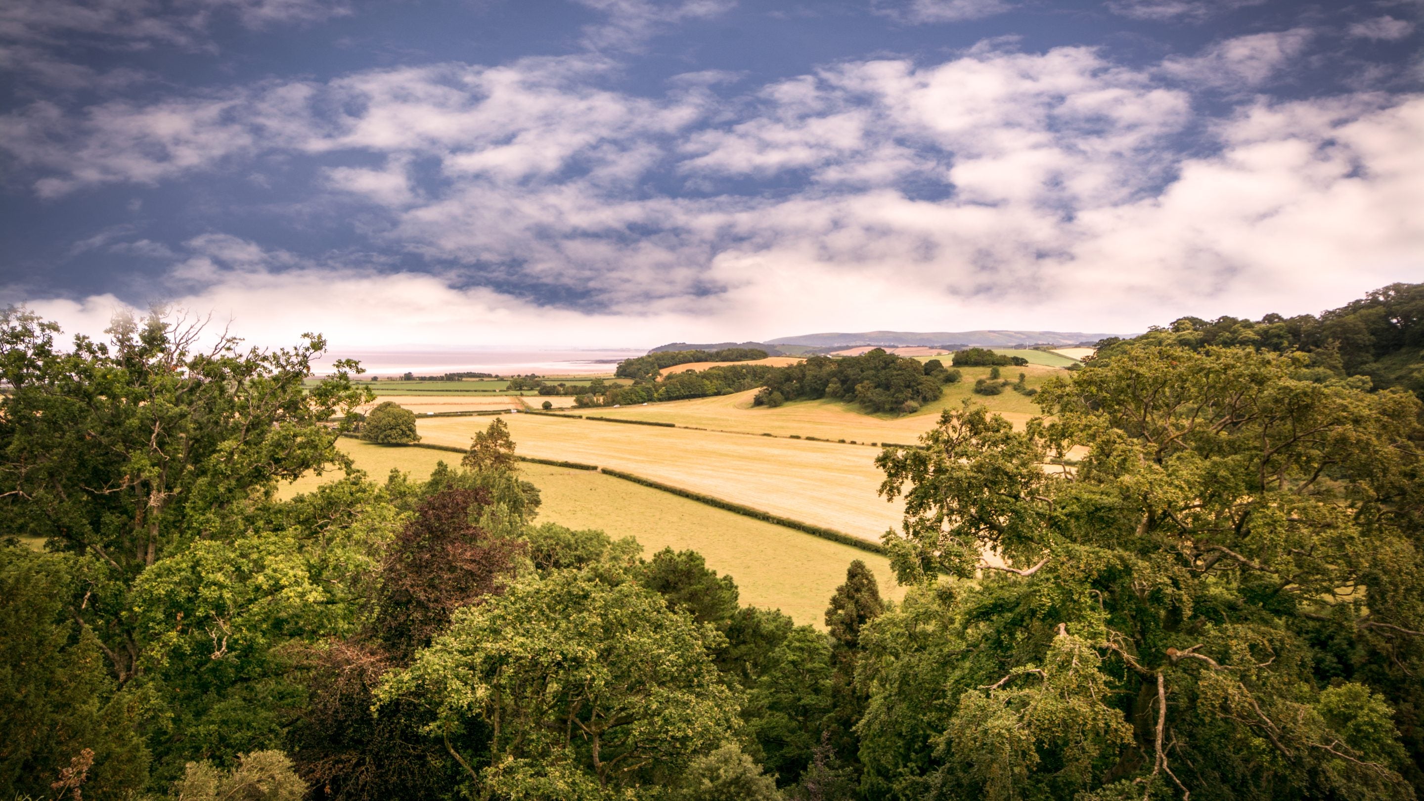 The area surrounding Dunster, Somerset