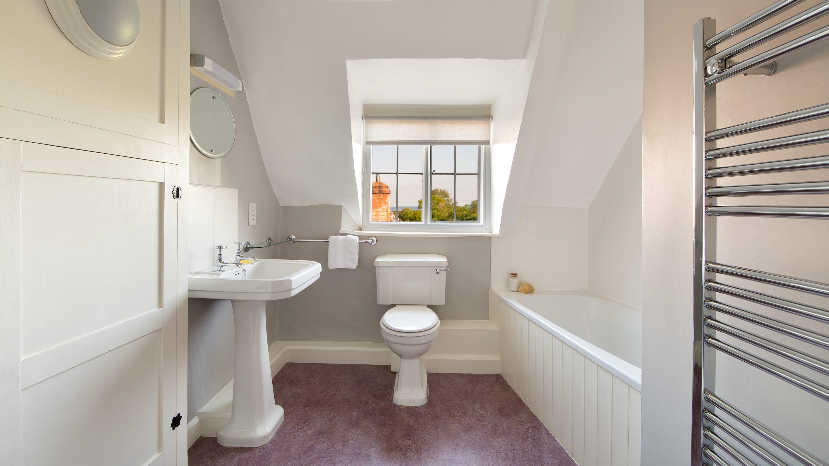 The family bathroom at Holnicote Lower House, Somerset