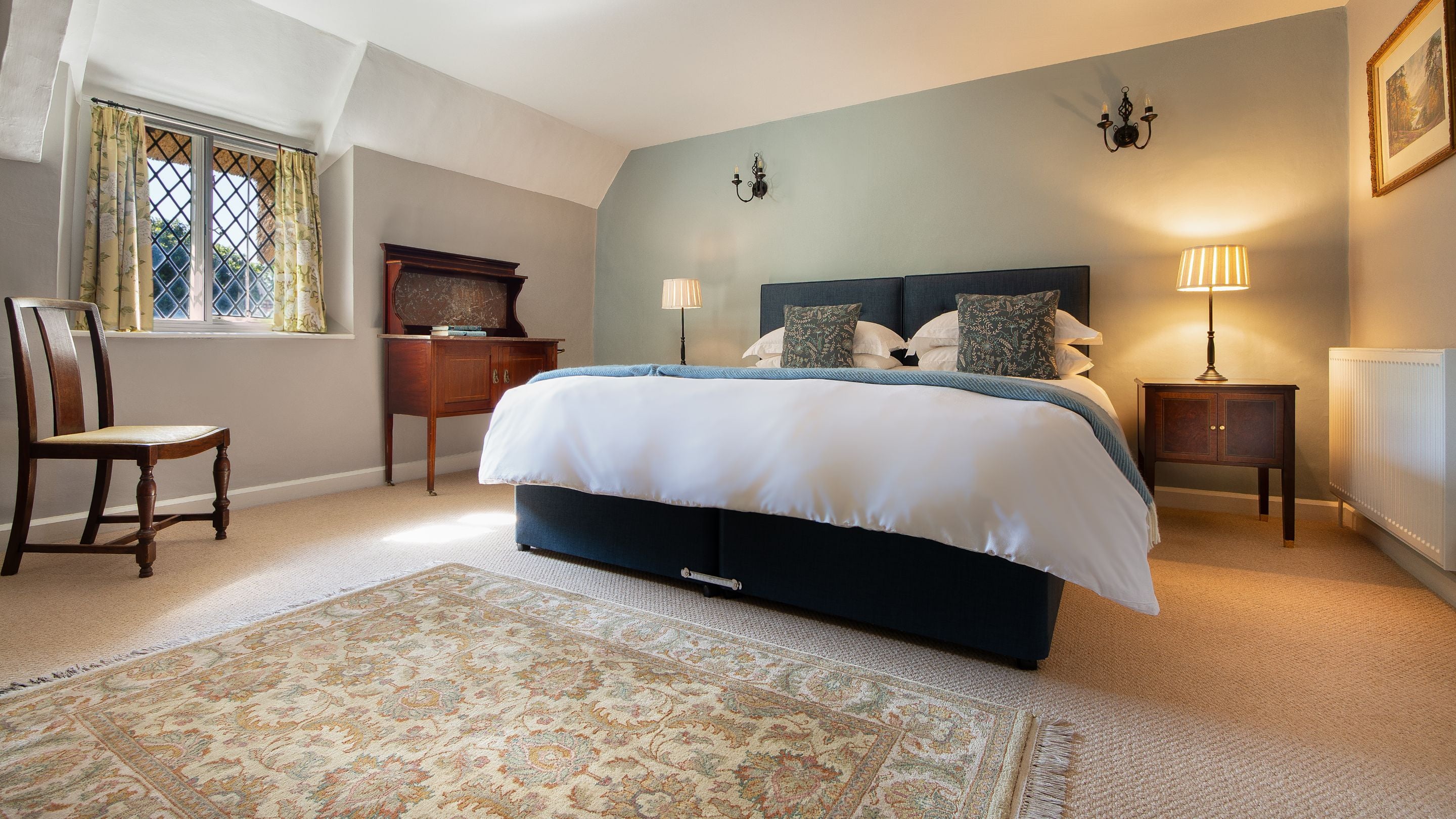 The second double bedroom - which can be a twin on request - at Holnicote Lower House, Somerset