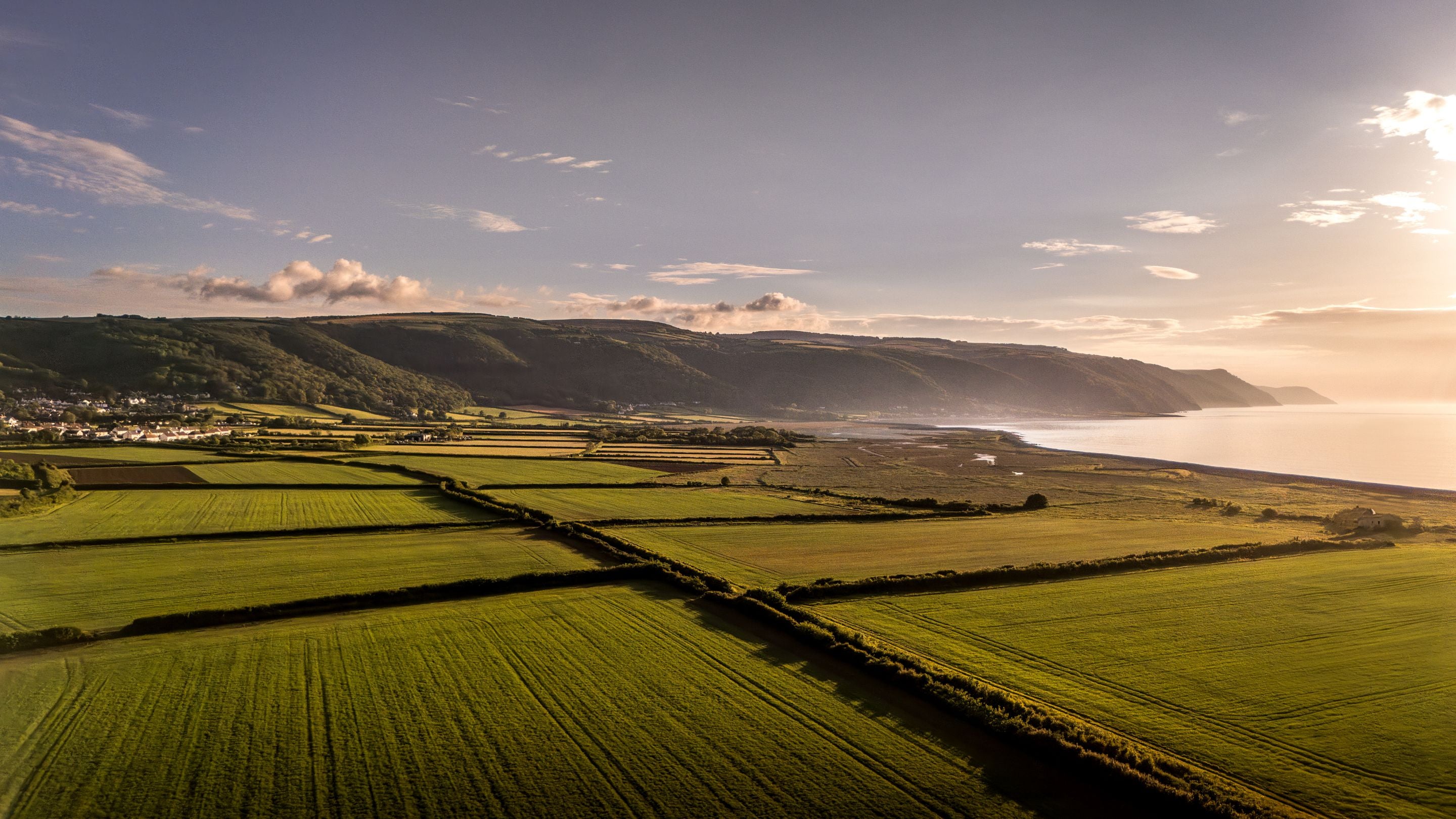 The area surrounding Holnicote Lower House, Somerset