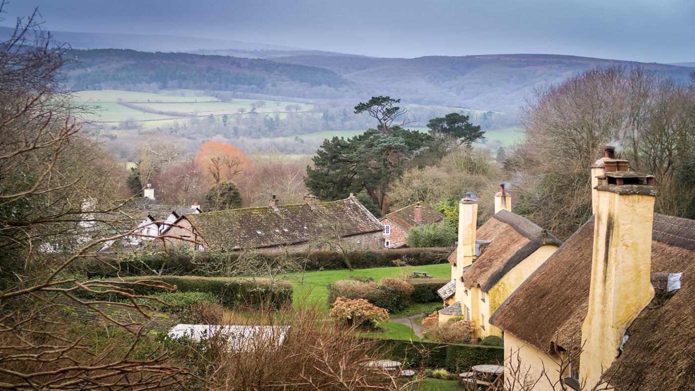 The beautiful exterior and surrounding area of Ivy's Cottage, Selworthy Green, 