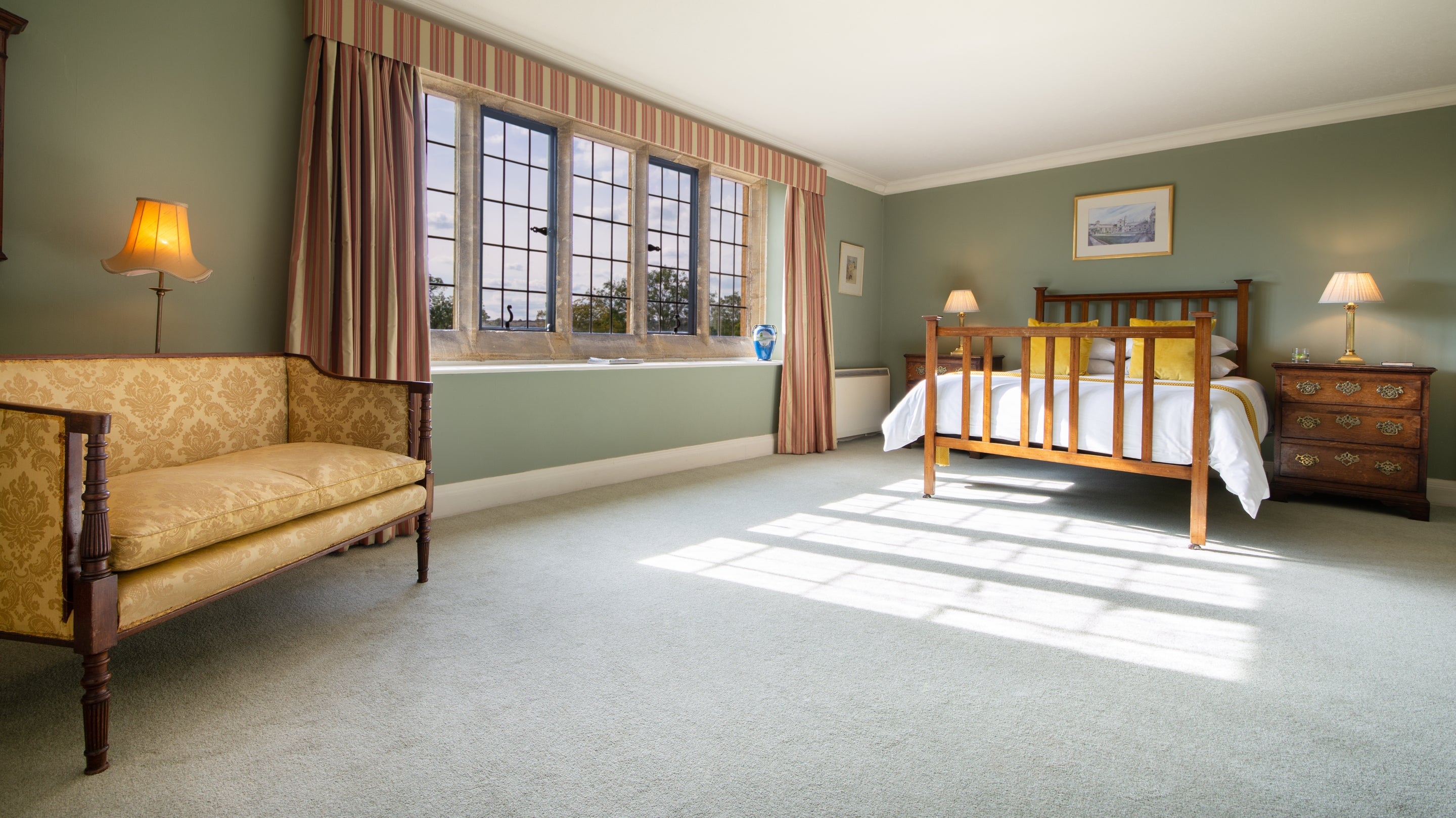 One of the first-floor double bedrooms at Lytes Cary, Somerset