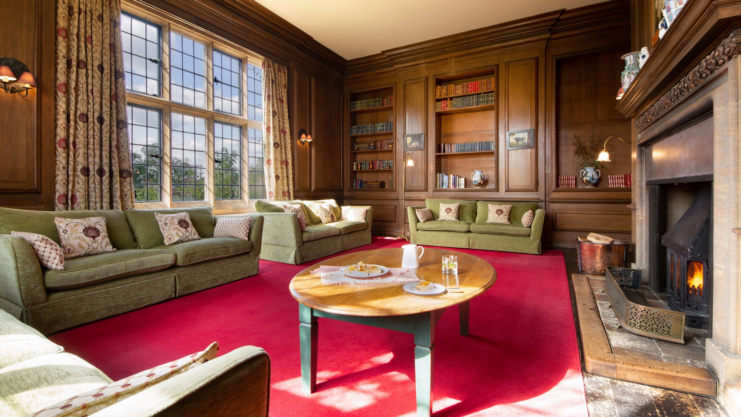 The main sitting room on the ground floor of Lytes Cary, Somerset