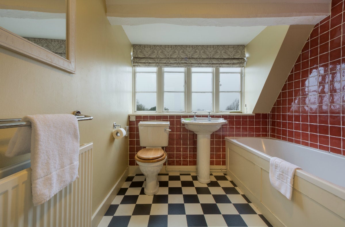 The second-floor bathroom at Lytes Cary, Somerset