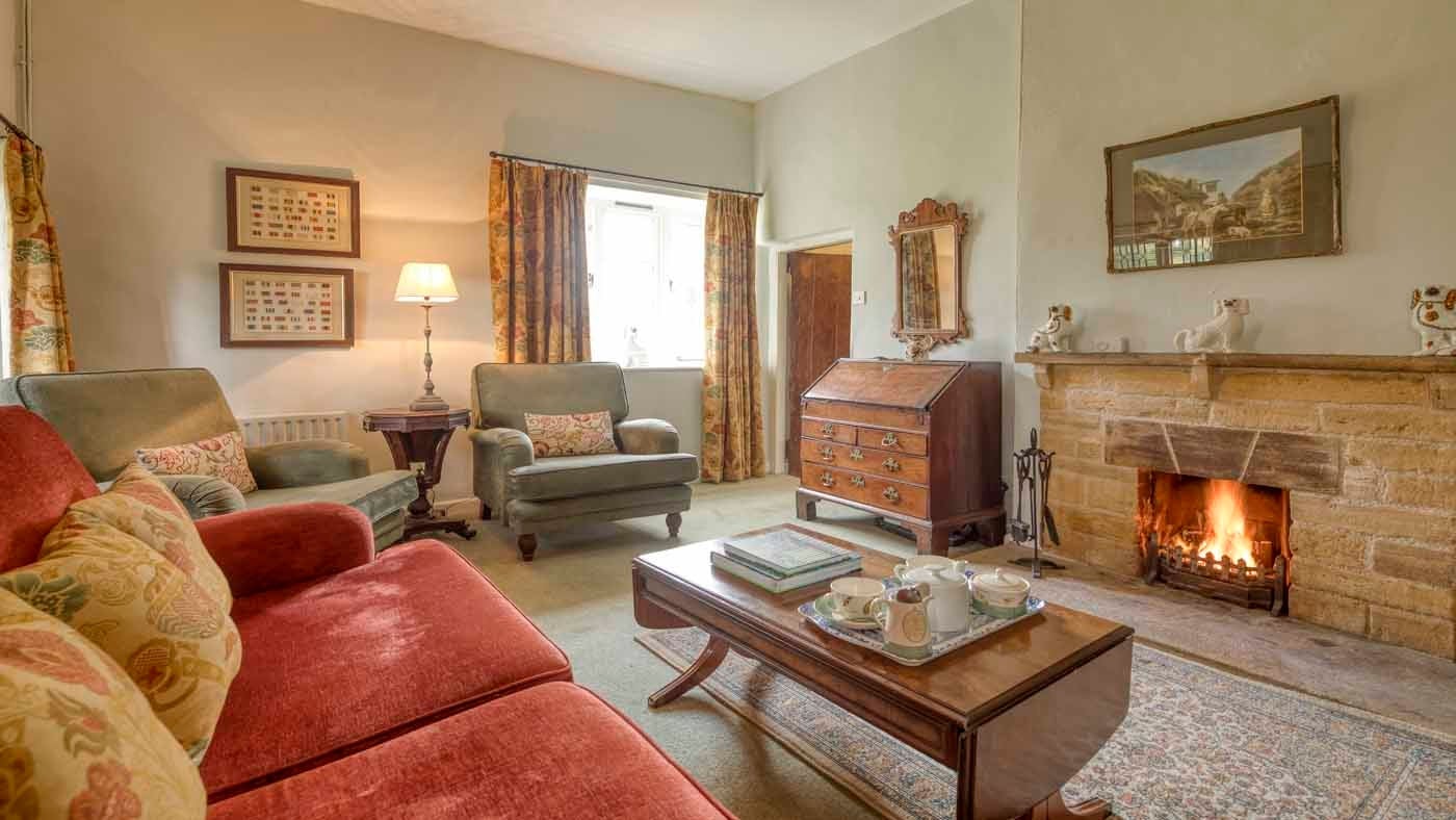 The sitting room at Odcombe Lodge, Lower Odcombe, Somerset