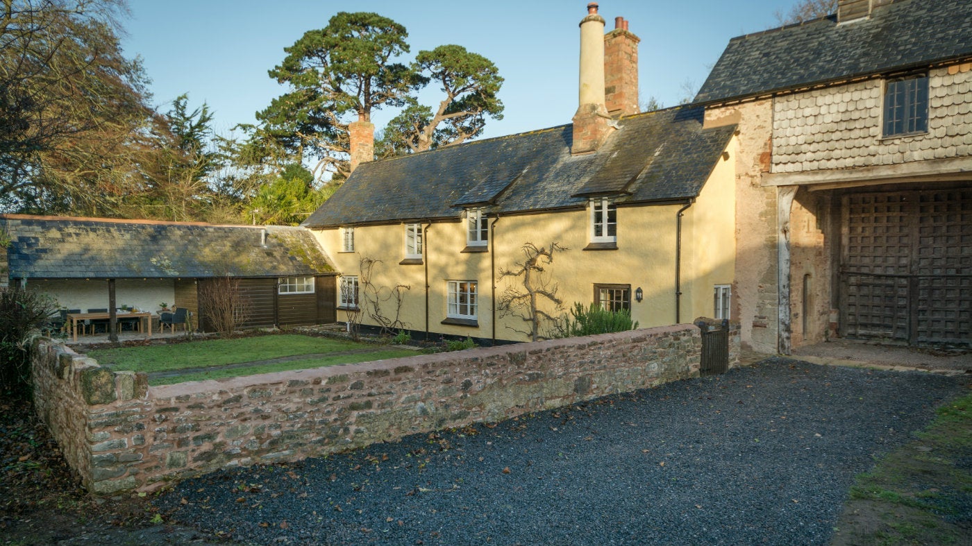 The exterior of Old Gateway Cottage, Holnicote Estate, Somerset 