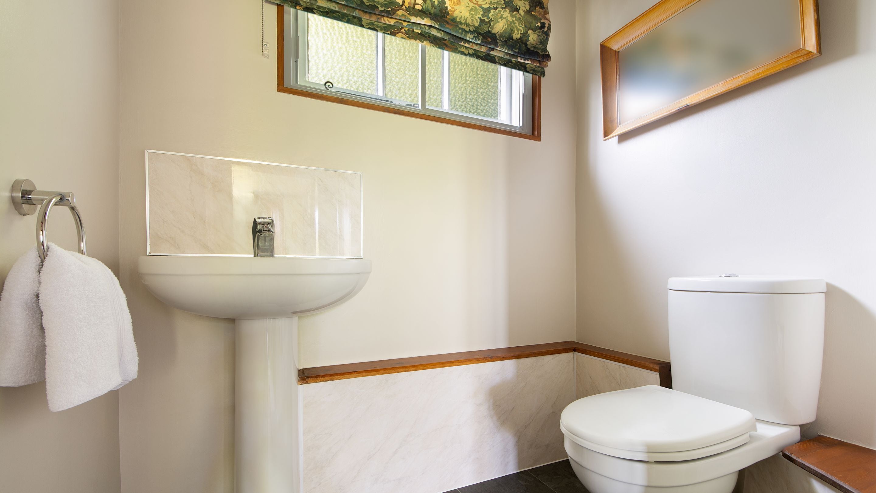 The downstairs toilet at Selworthy Farmhouse, Somerset