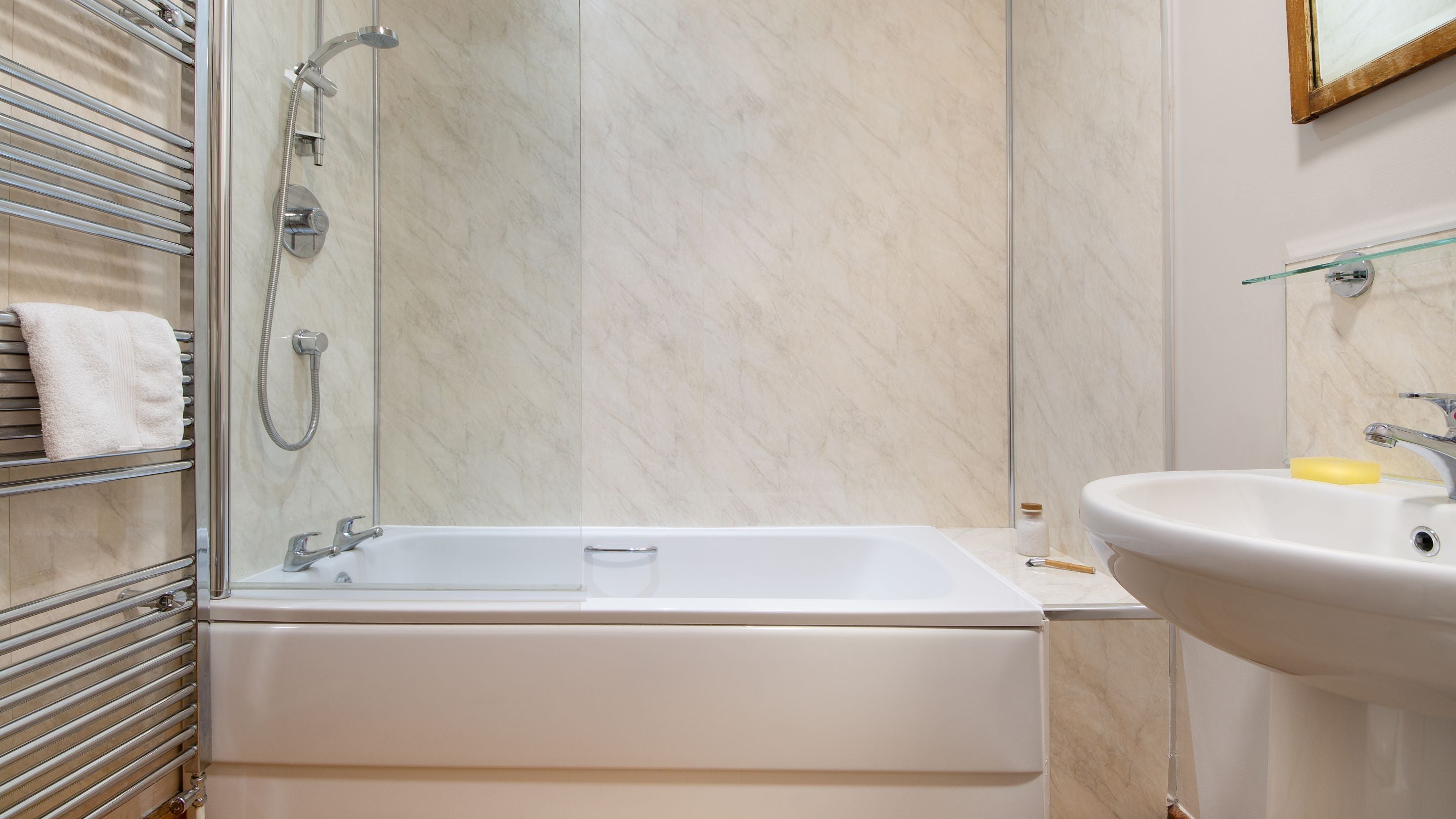 The family bathroom at Selworthy Farmhouse, Somerset