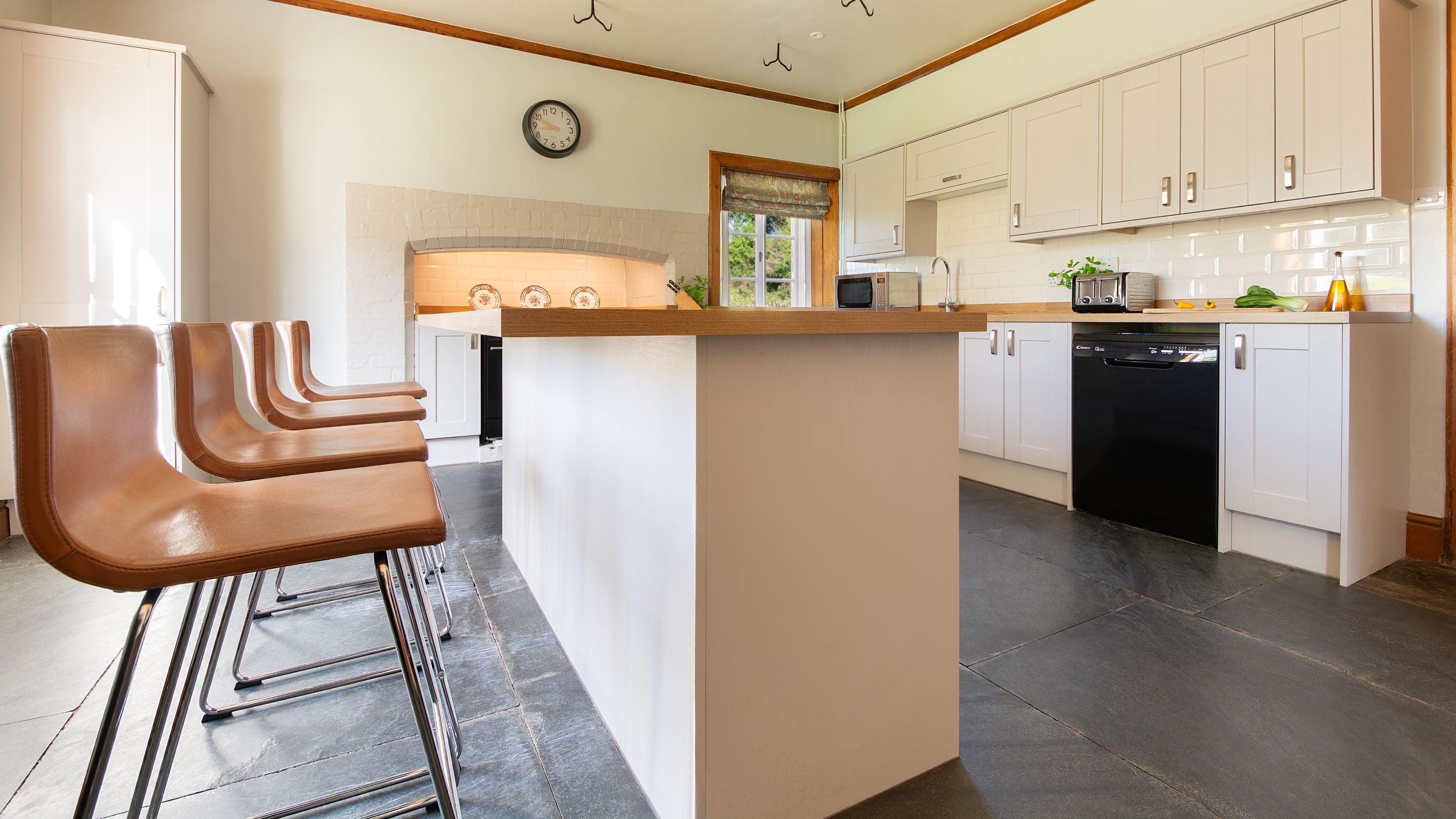 The kitchen at Selworthy Farmhouse, Somerset