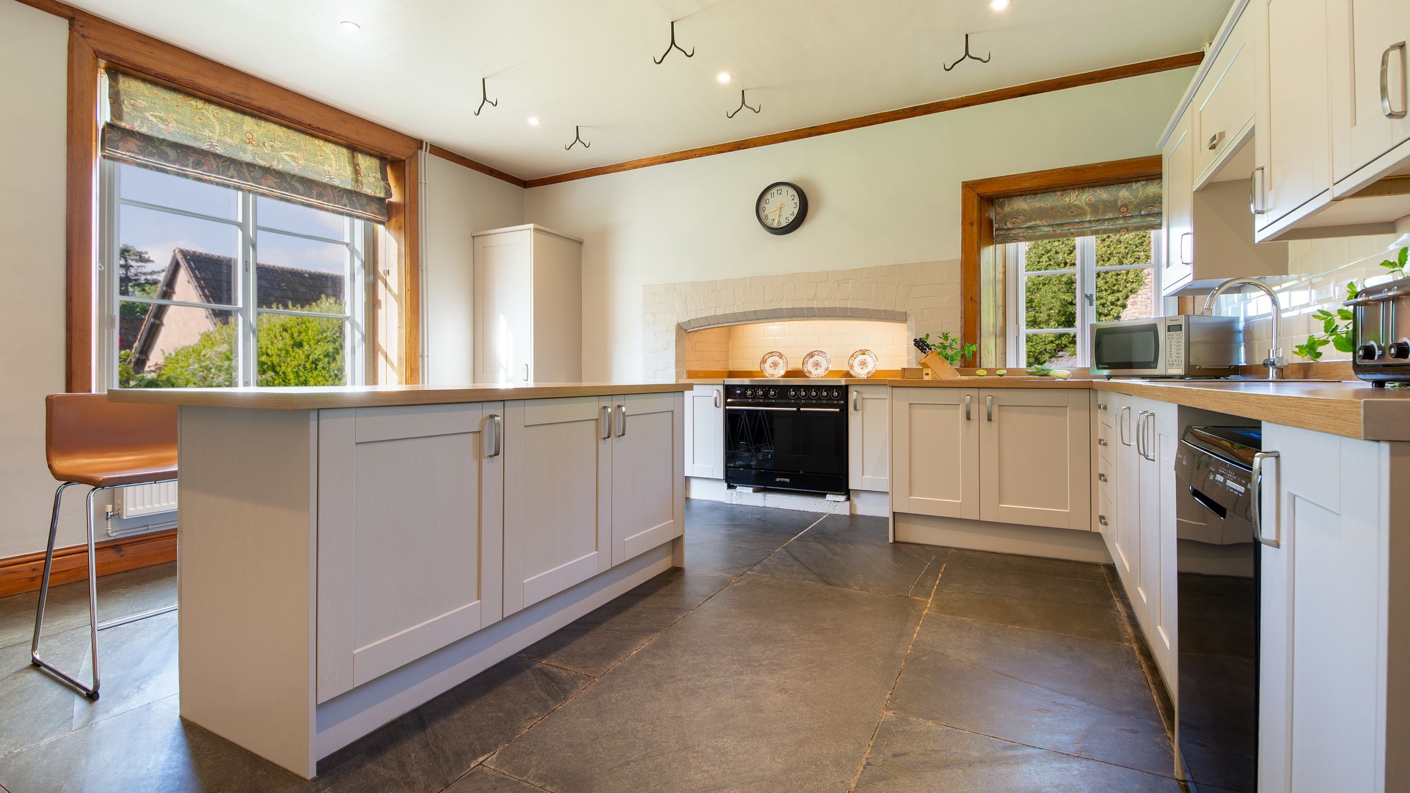 The kitchen at Selworthy Farmhouse, Somerset