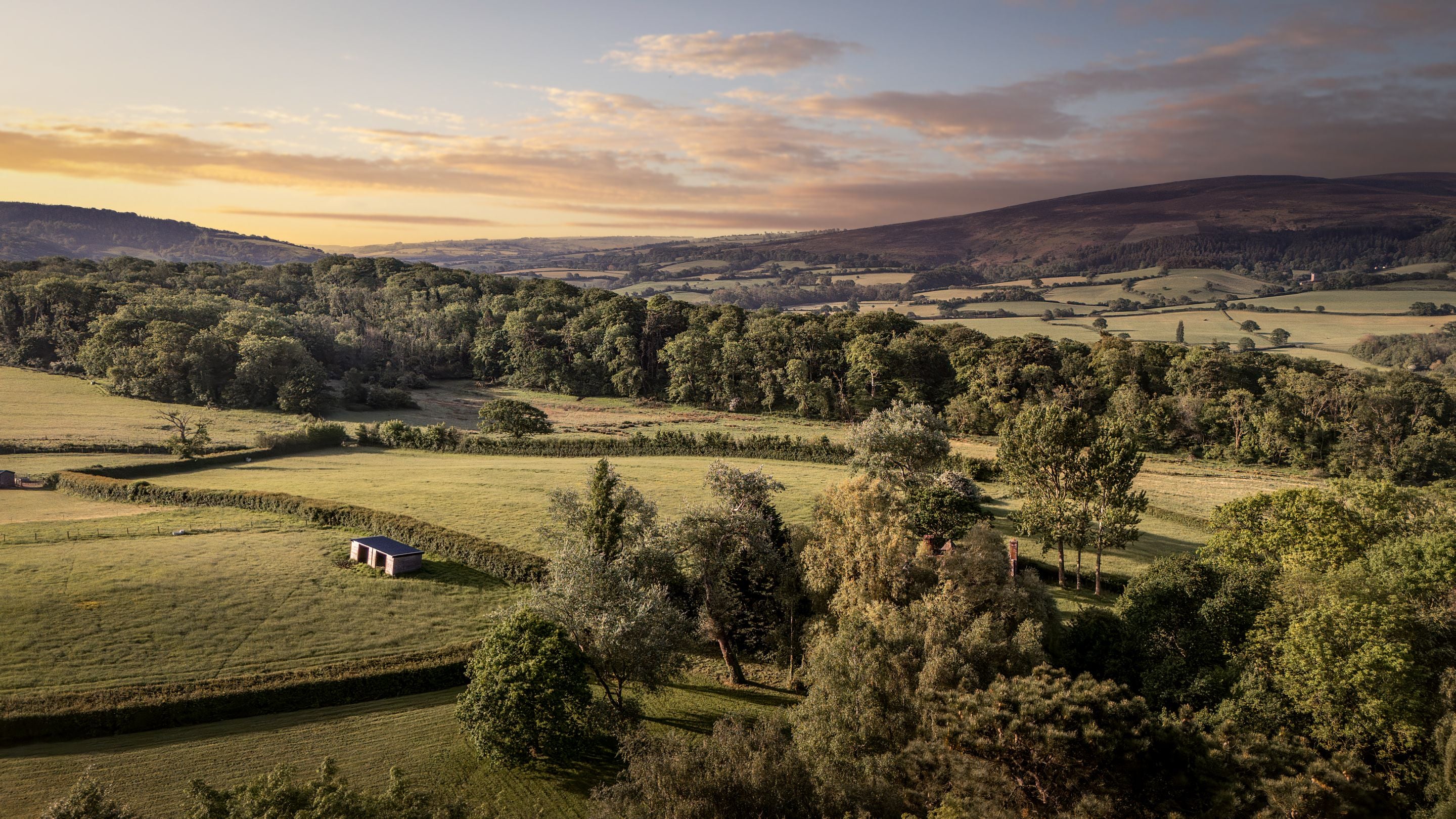 The countryside surrounding Selworthy Farmhouse, Somerset
