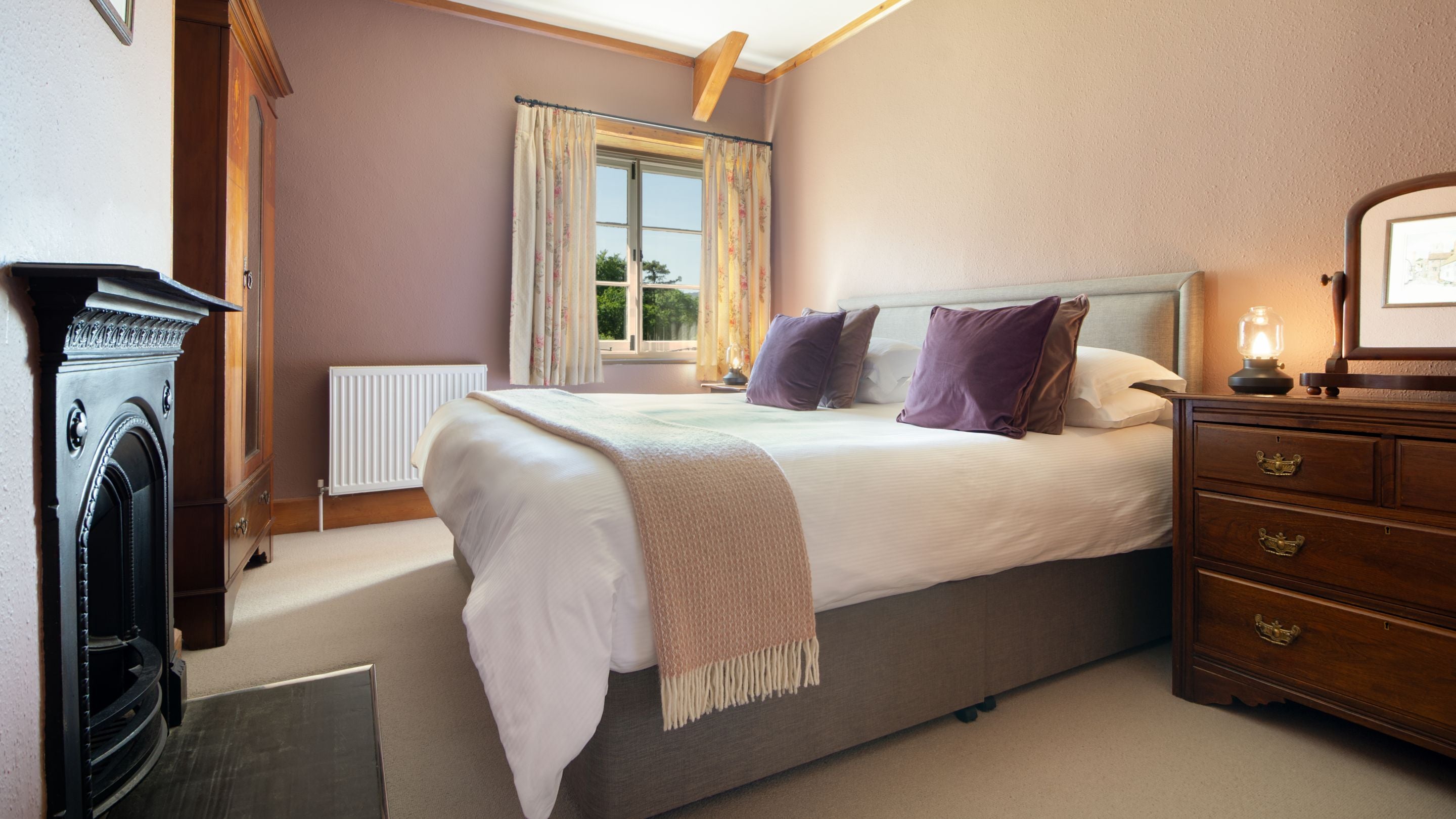 The third double bedroom at Selworthy Farmhouse, Somerset