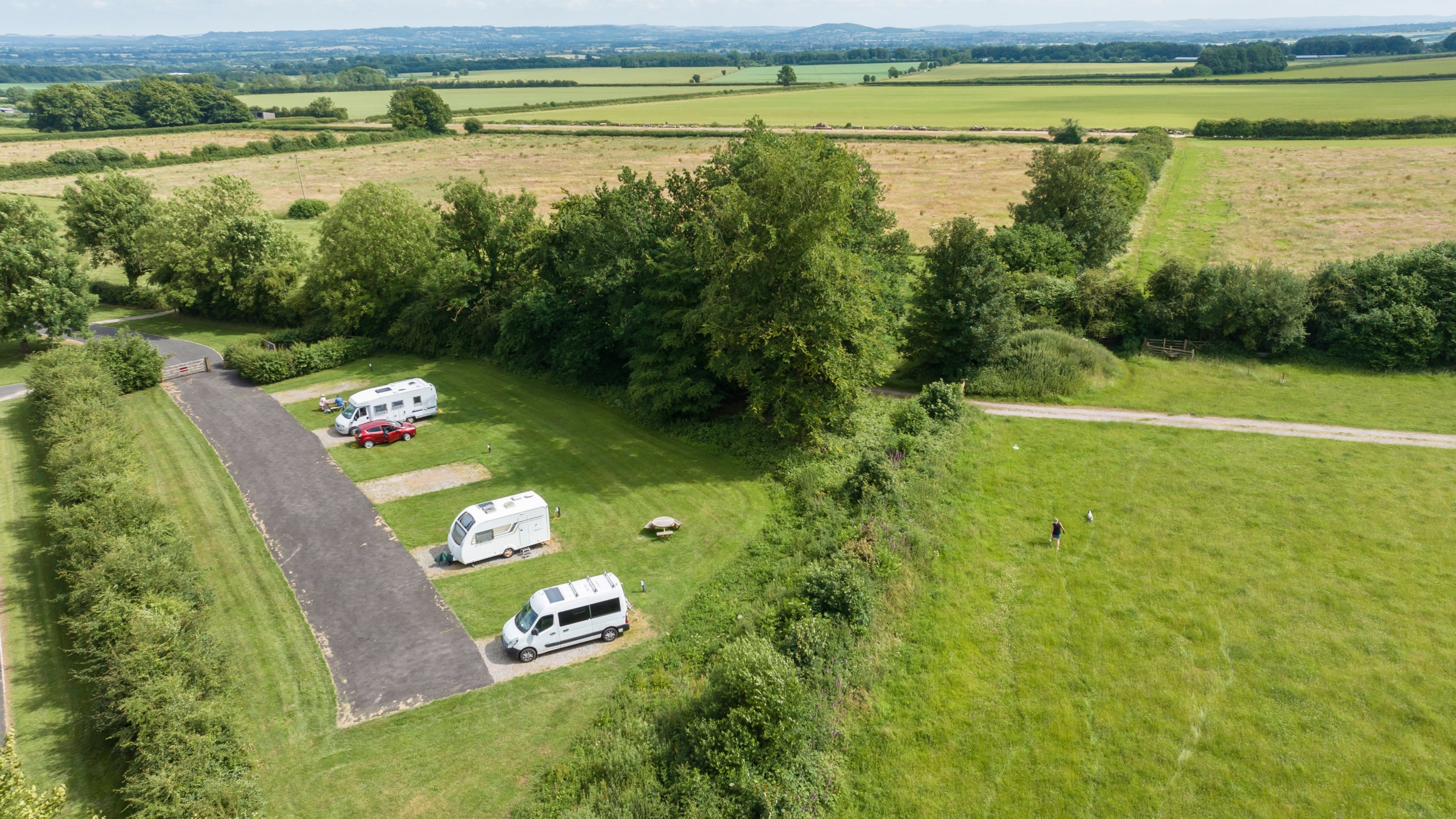 Stourhead Estate Motorhome Site and the surrounding area, Wiltshire