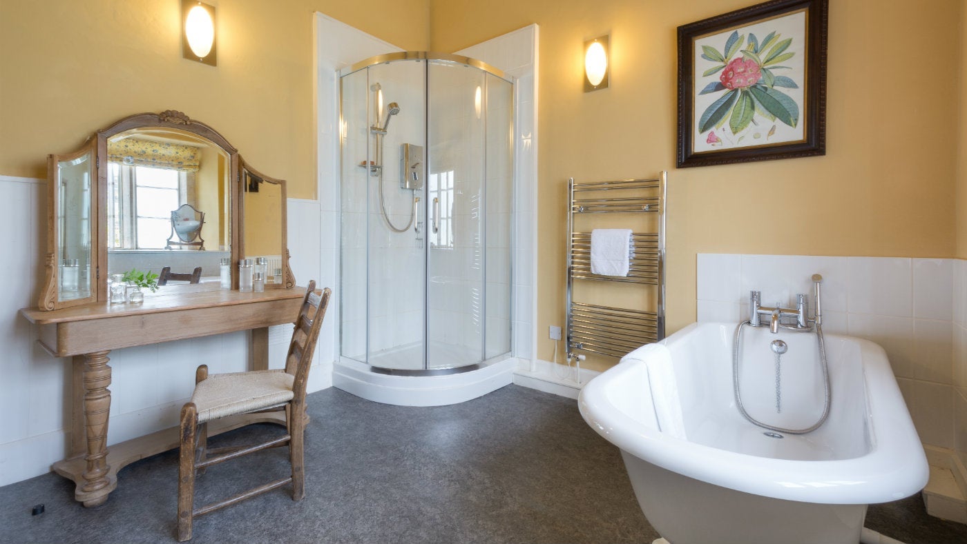 Bathroom at Summerhouse Cottage, Wraxall, Somerse