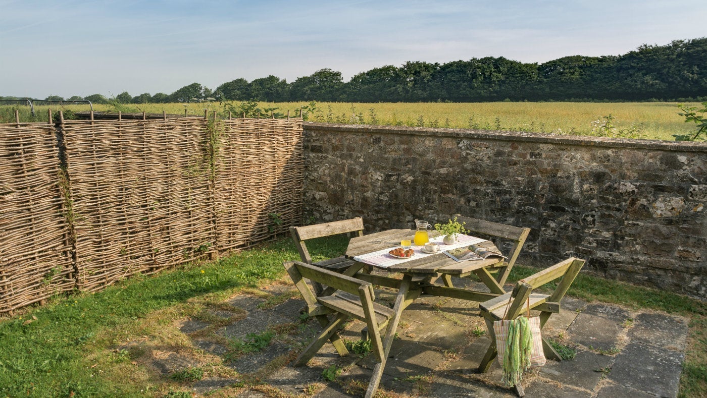 Garden at Summerhouse Cottage, Wraxall, Somerse