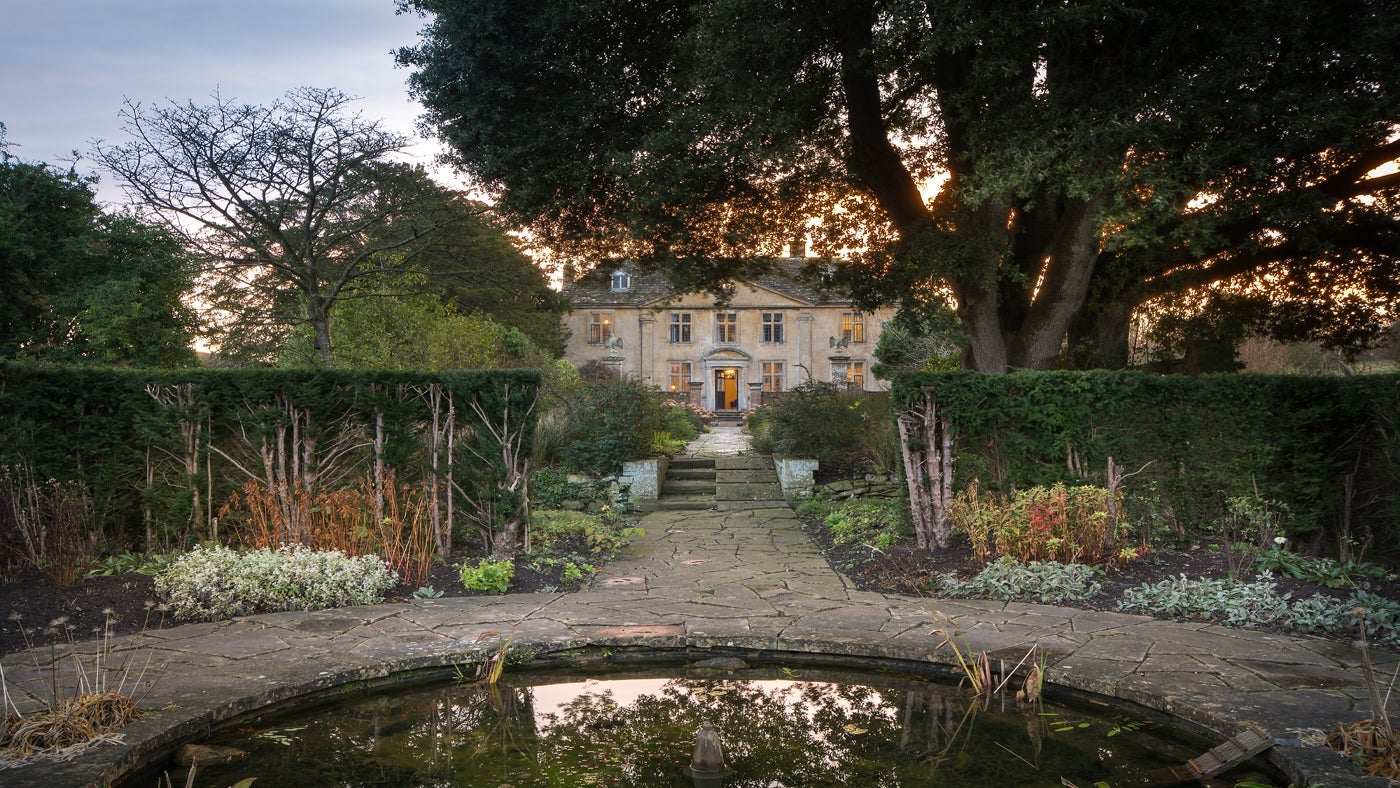 The landscaped exterior and gardens of Tintinhull House, Yeovil, Somerset