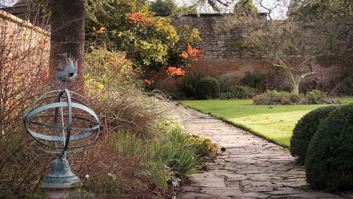 The garden area of Tintinhull House, Yeovil, Somerset