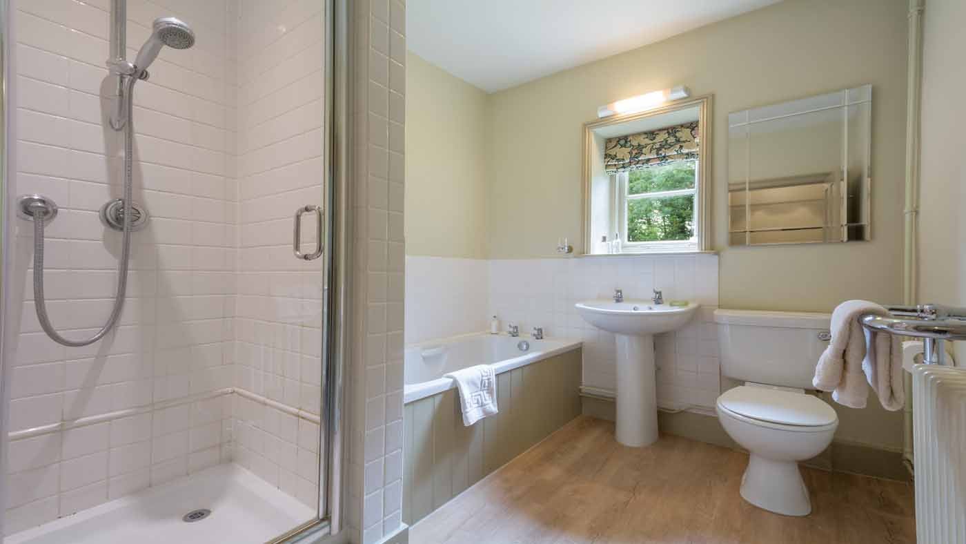 The bathroom at Carpenters Cottage, Bury St Edmunds, Suffolk